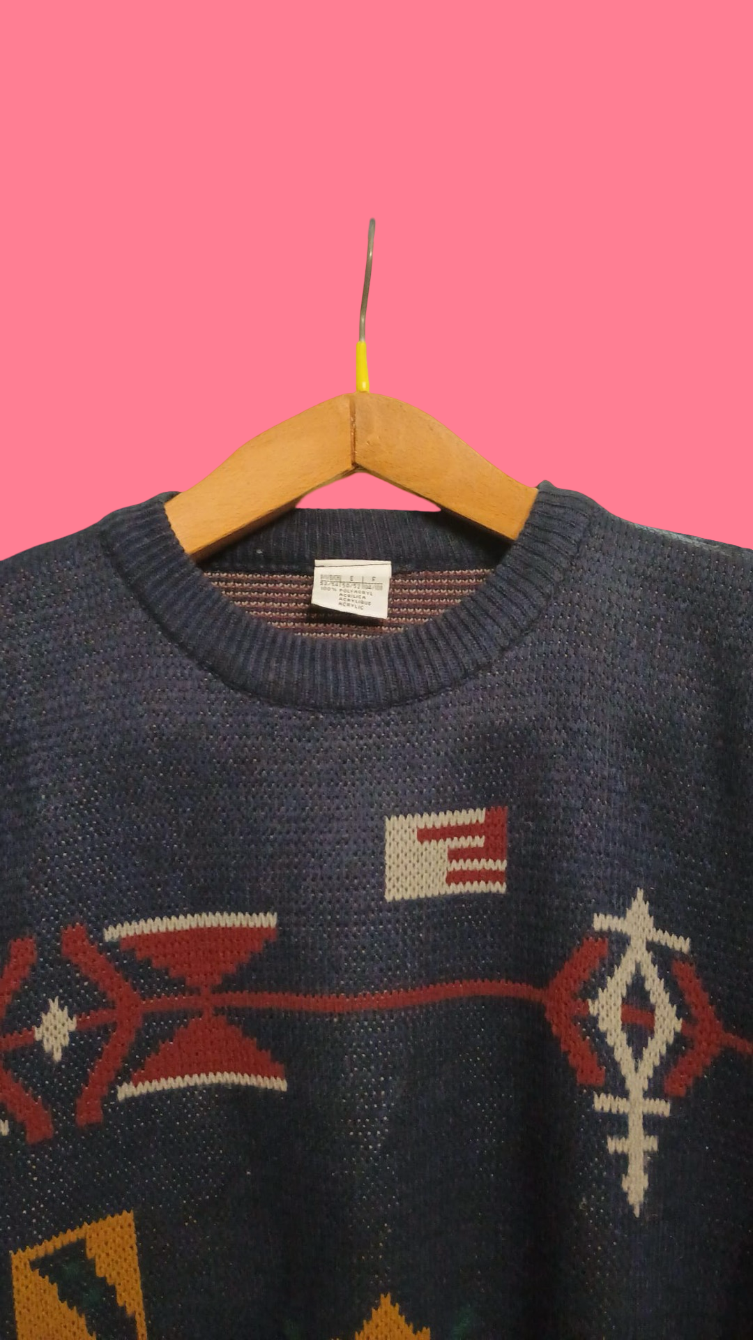 Vintage Multicolor Fantasy 90's Sweater Unisex Size L