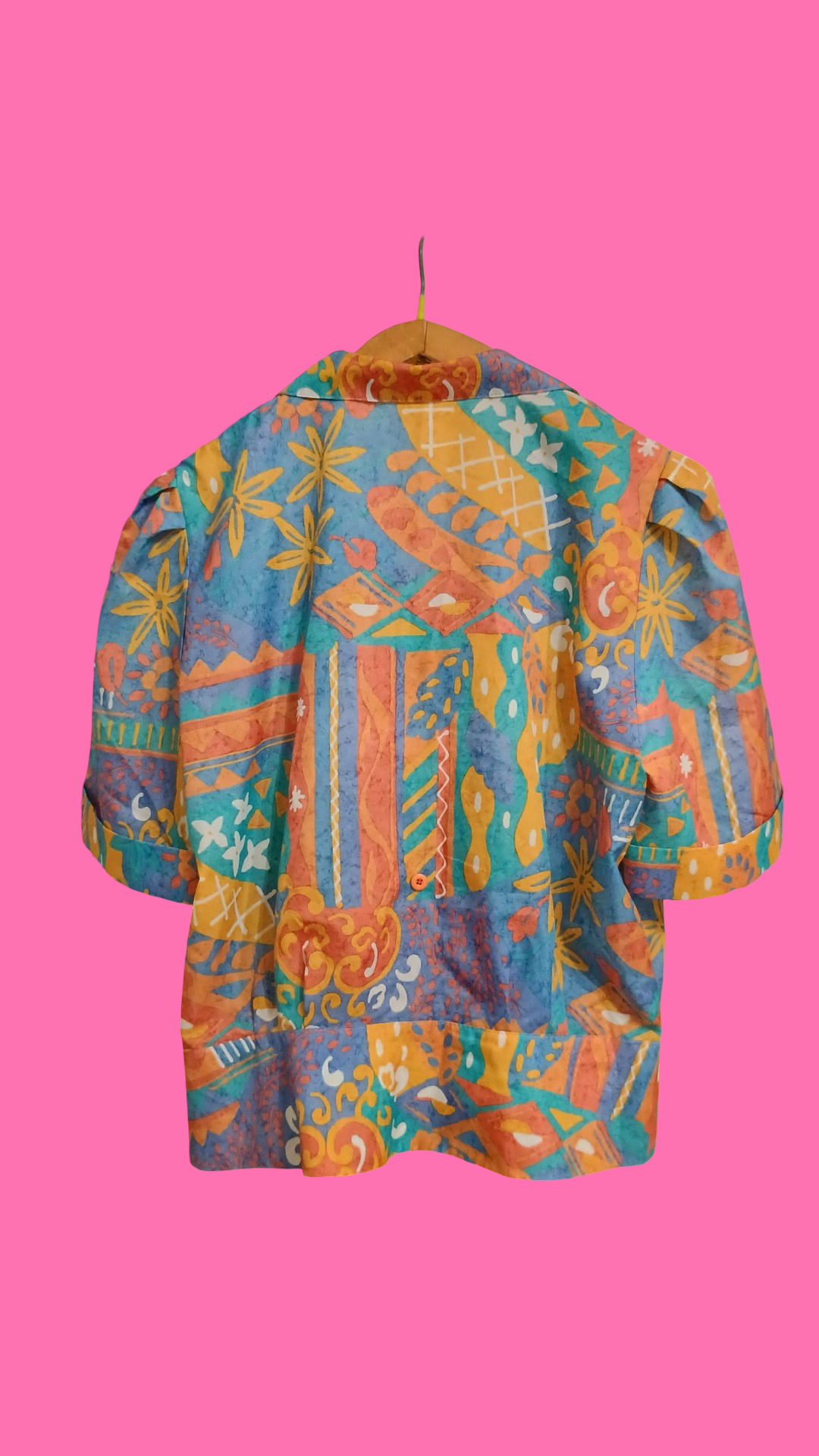 Vintage Multicolor Fantasy 80's Shirt Woman Size M