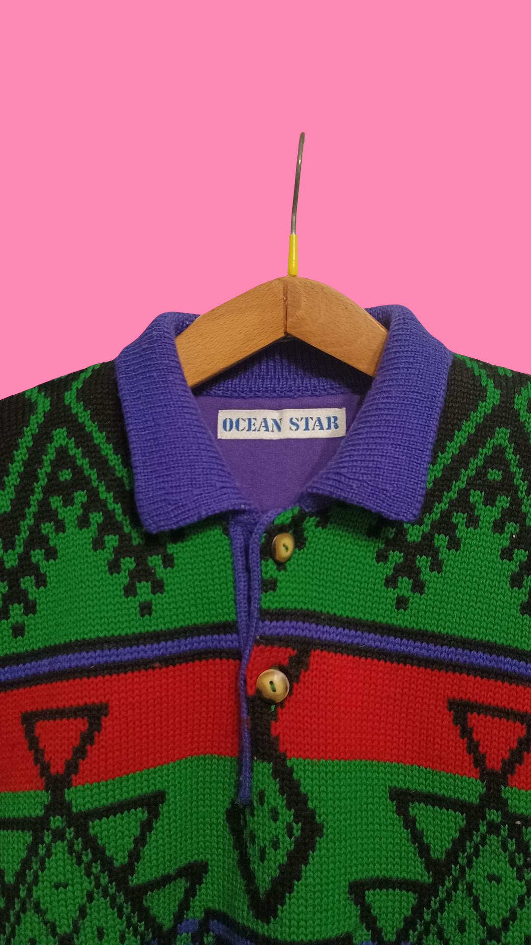 Vintage Multicolor Fantasy 90's Sweater Unisex Size L