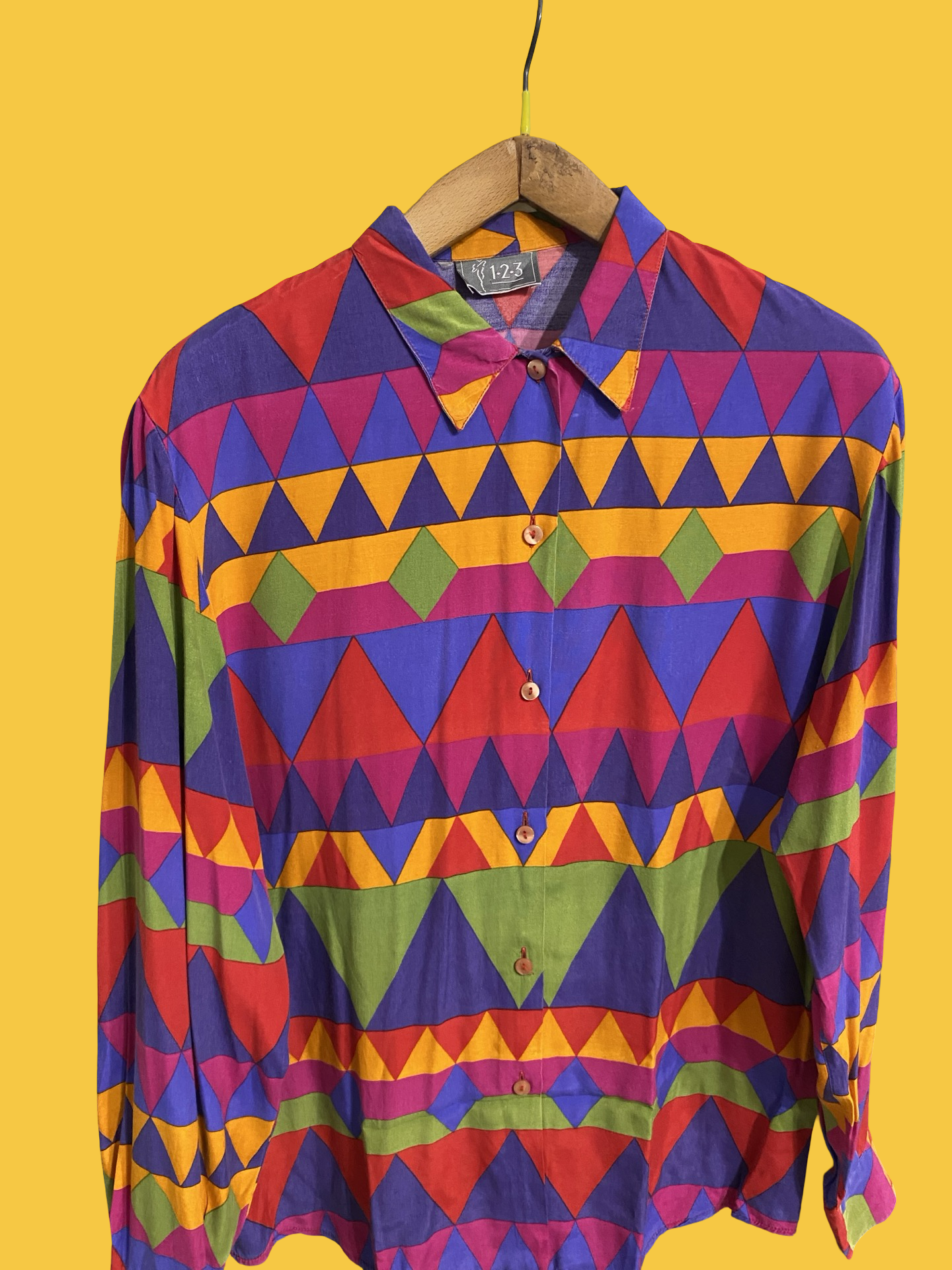 Vintage Style Multicolor Fantasy 90's Shirt Woman Size M