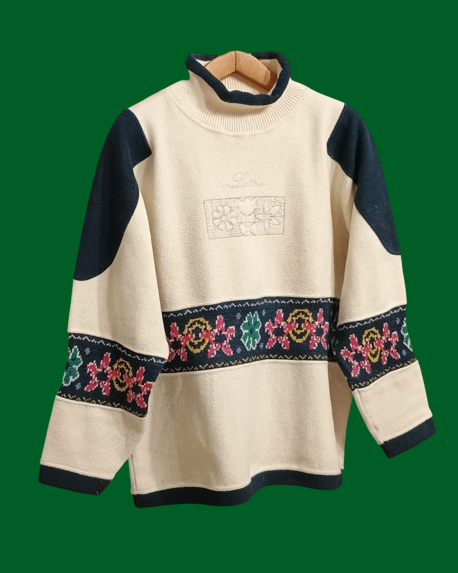 Vintage Multicolor Fantasy 90's Sweatshirt Woman Size L