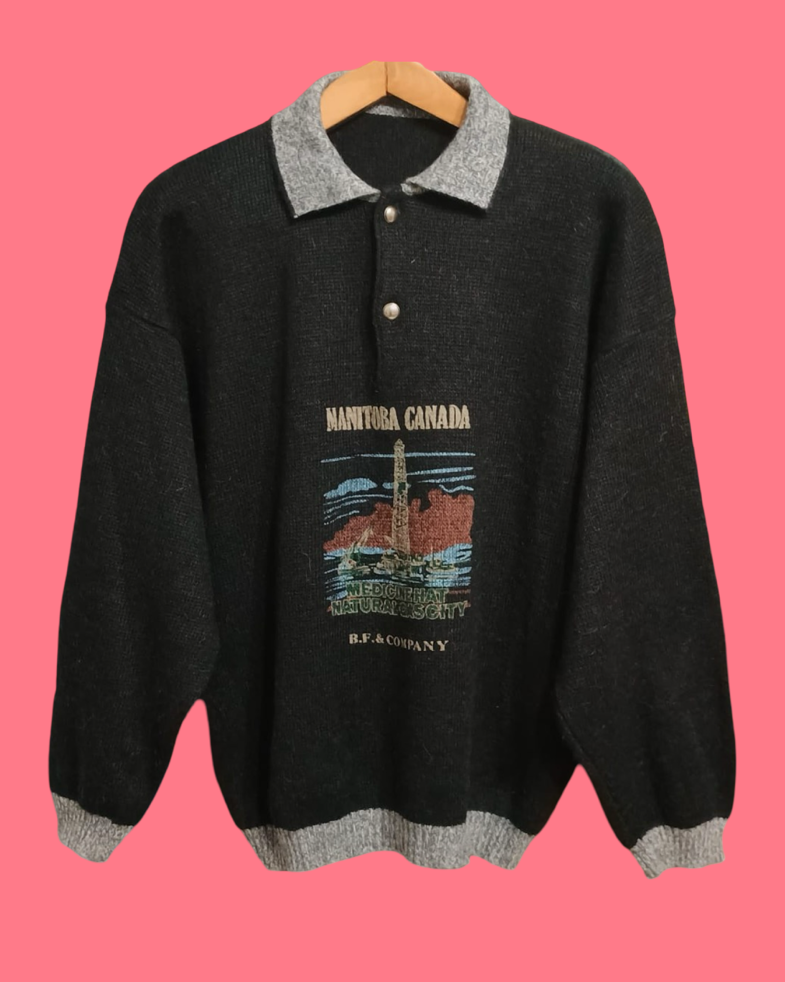 Vintage Multicolor Fantasy 90's Sweater Unisex Size L