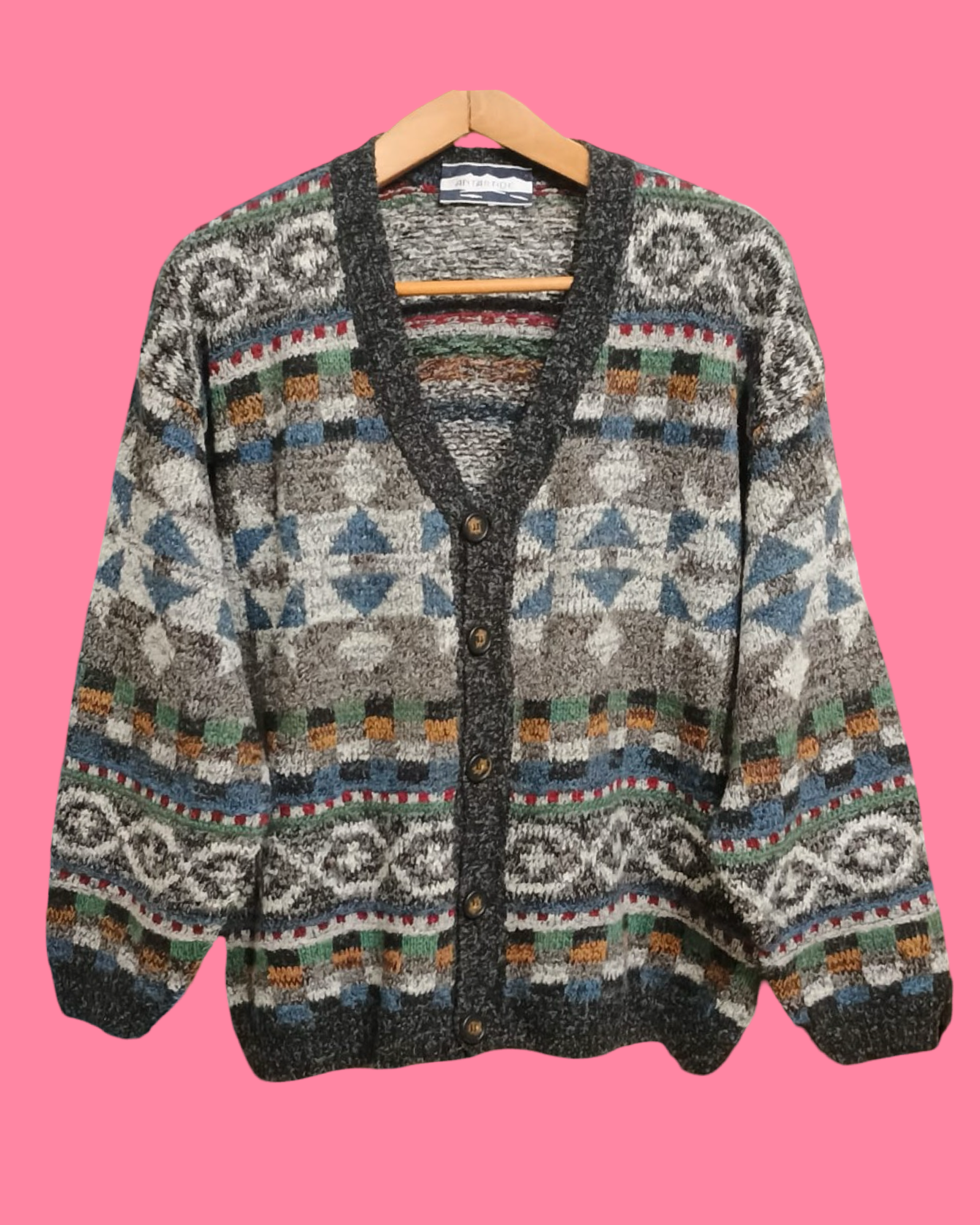 Vintage Multicolor Fantasy 90's Cardigan Unisex Size M