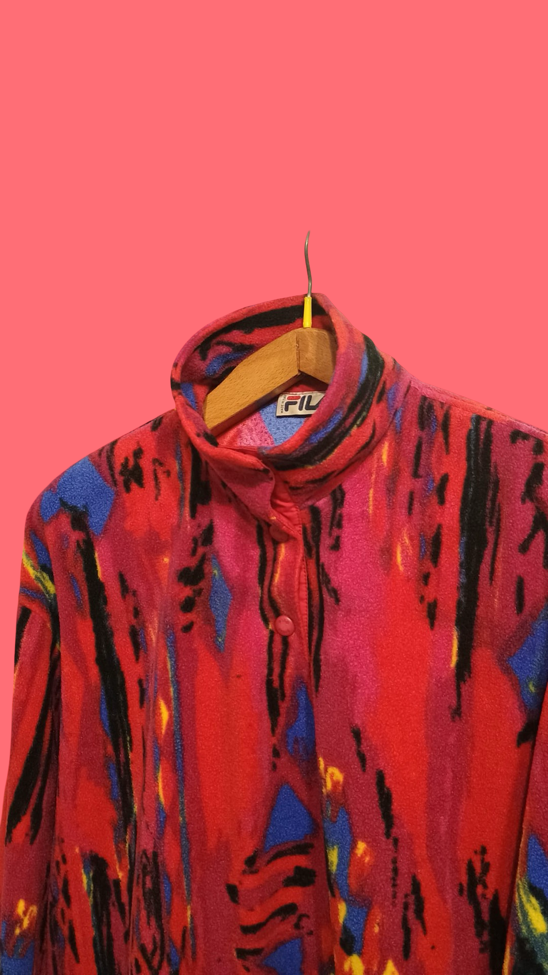 Vintage Multicolor Fantasy Fila 90's Sweatshirt Woman Size M