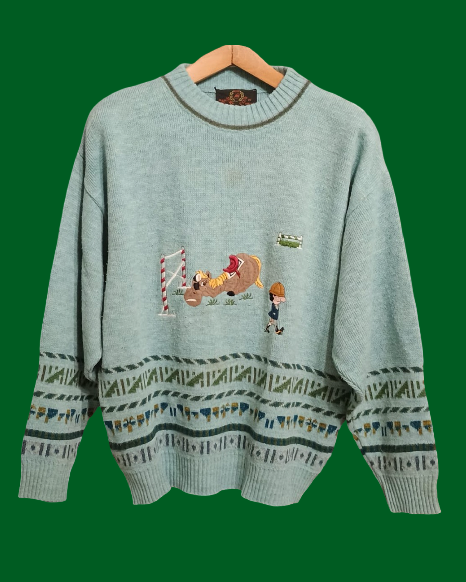 Vintage Multicolor Fantasy 90's Sweater Unisex Size L