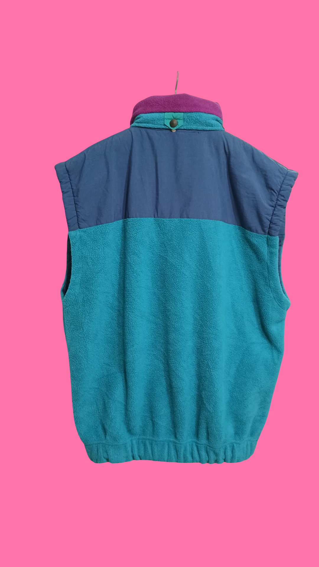 Vintage Multicolor Fantasy 90's Pile Gilet Unisex Size L