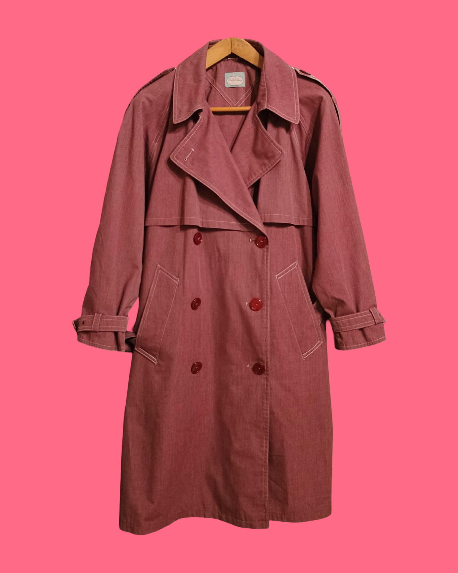 Vintage Multicolor Fantasy 90's Trench Woman Size XL
