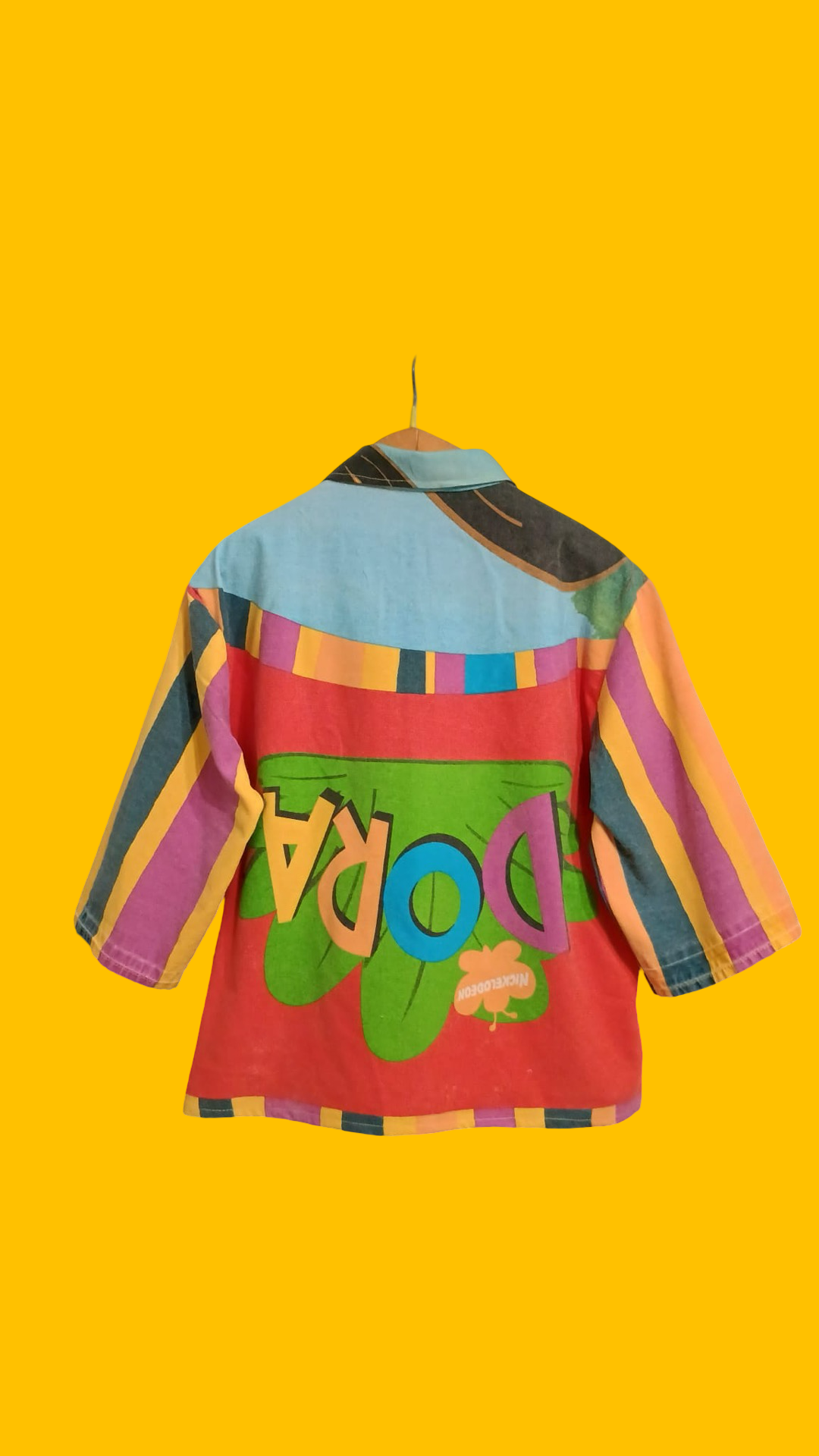 Vintage Multicolor Fantasy 90's Cropped Shirt Woman Size M