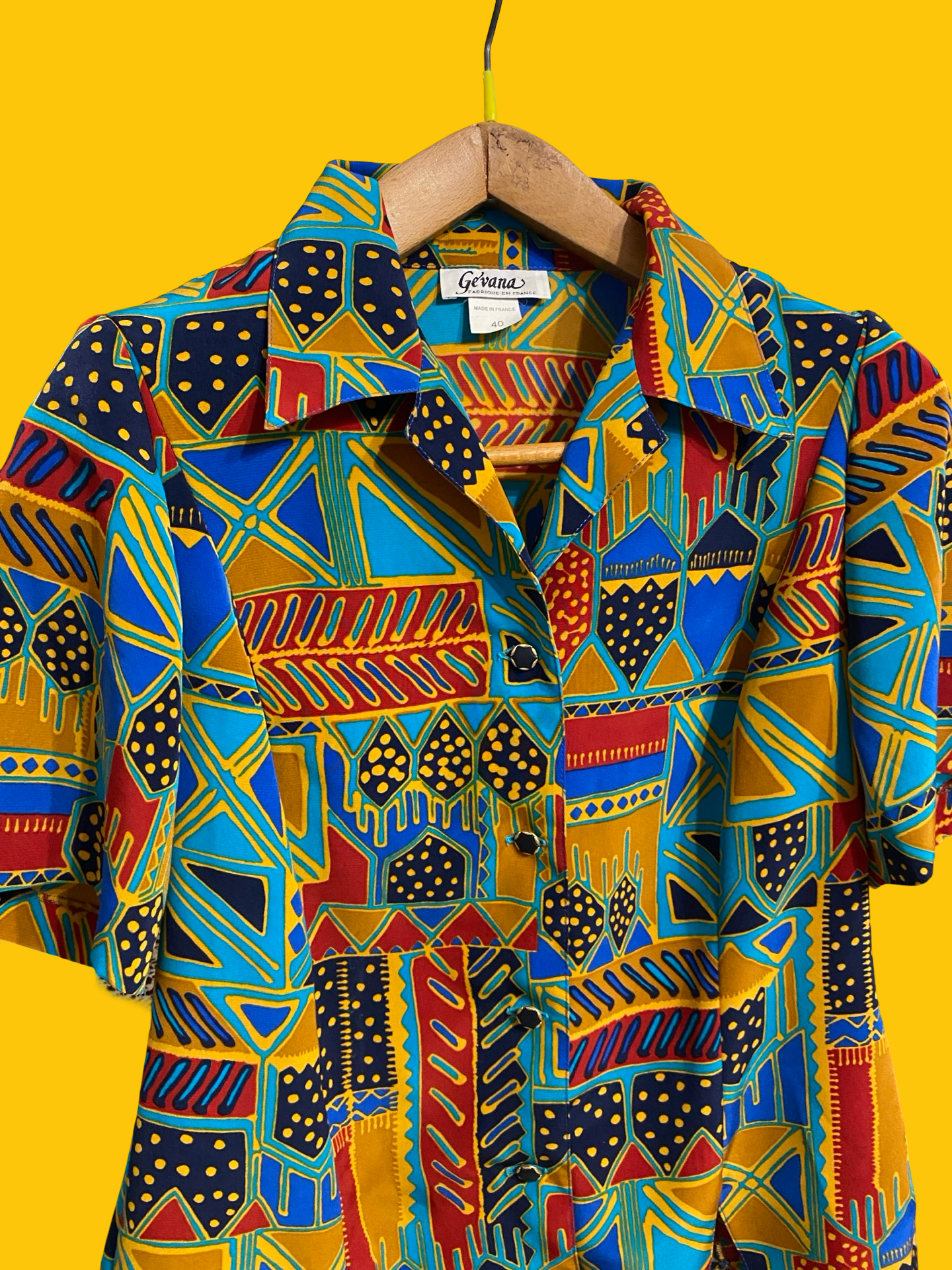 Vintage Style Multicolor Fantasy 90's Shirt Woman Size M