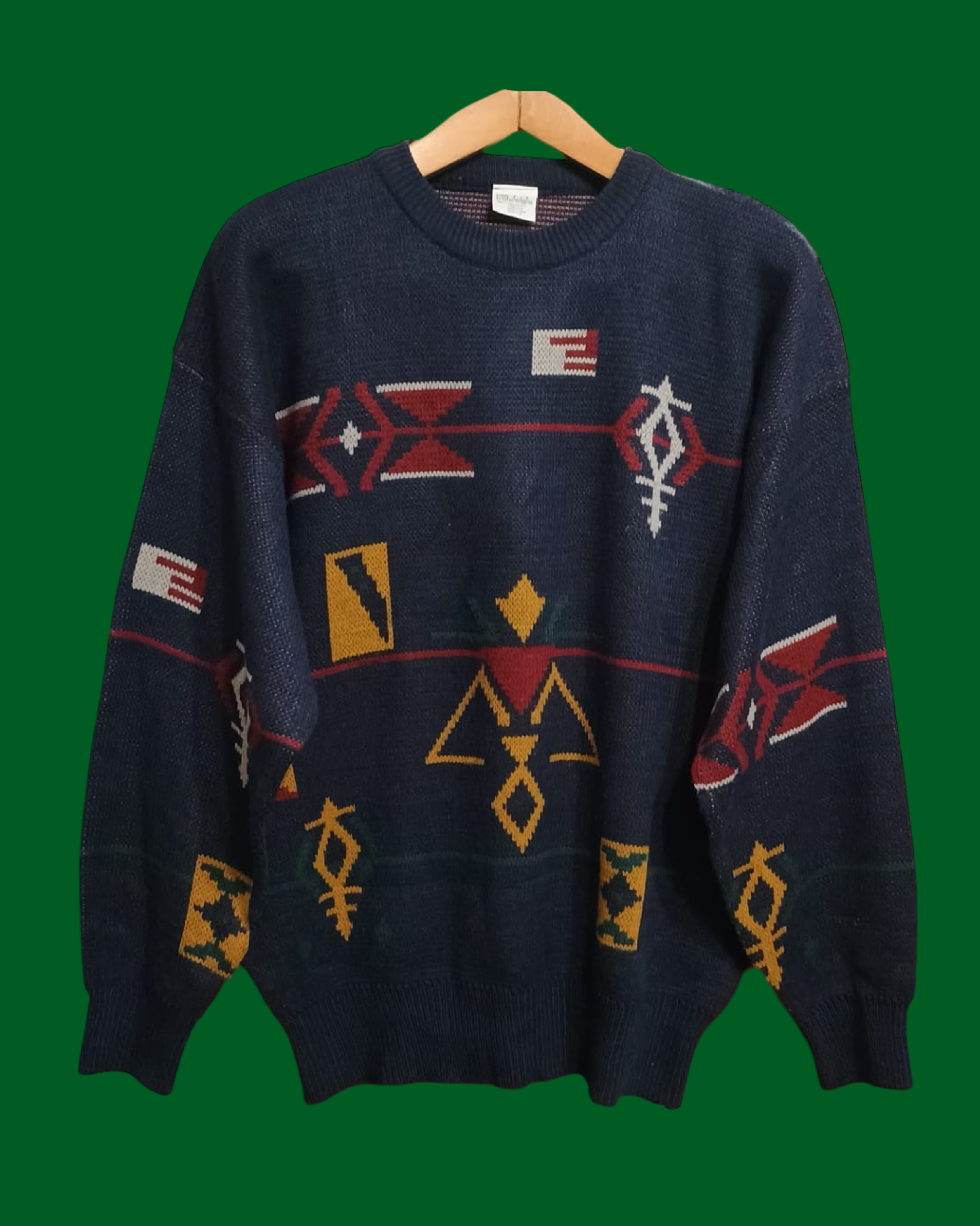 Vintage Multicolor Fantasy 90's Sweater Unisex Size L