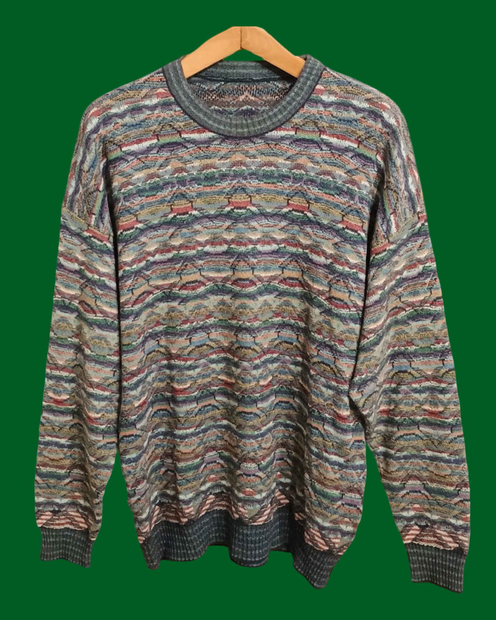Vintage Multicolor Fantasy 90's Sweater Unisex Size L