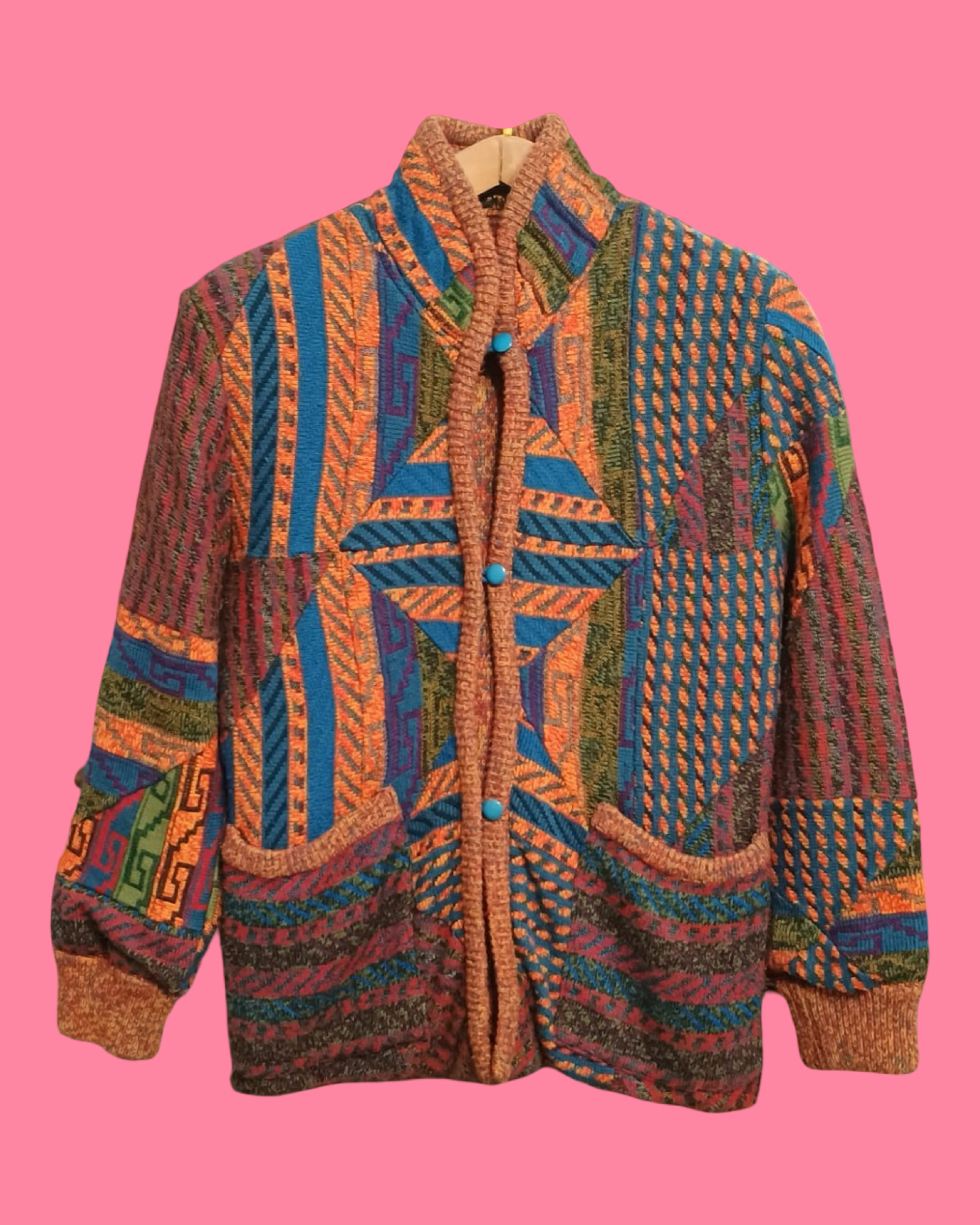 Vintage Multicolor Fantasy 90's Cardigan Unisex Size M
