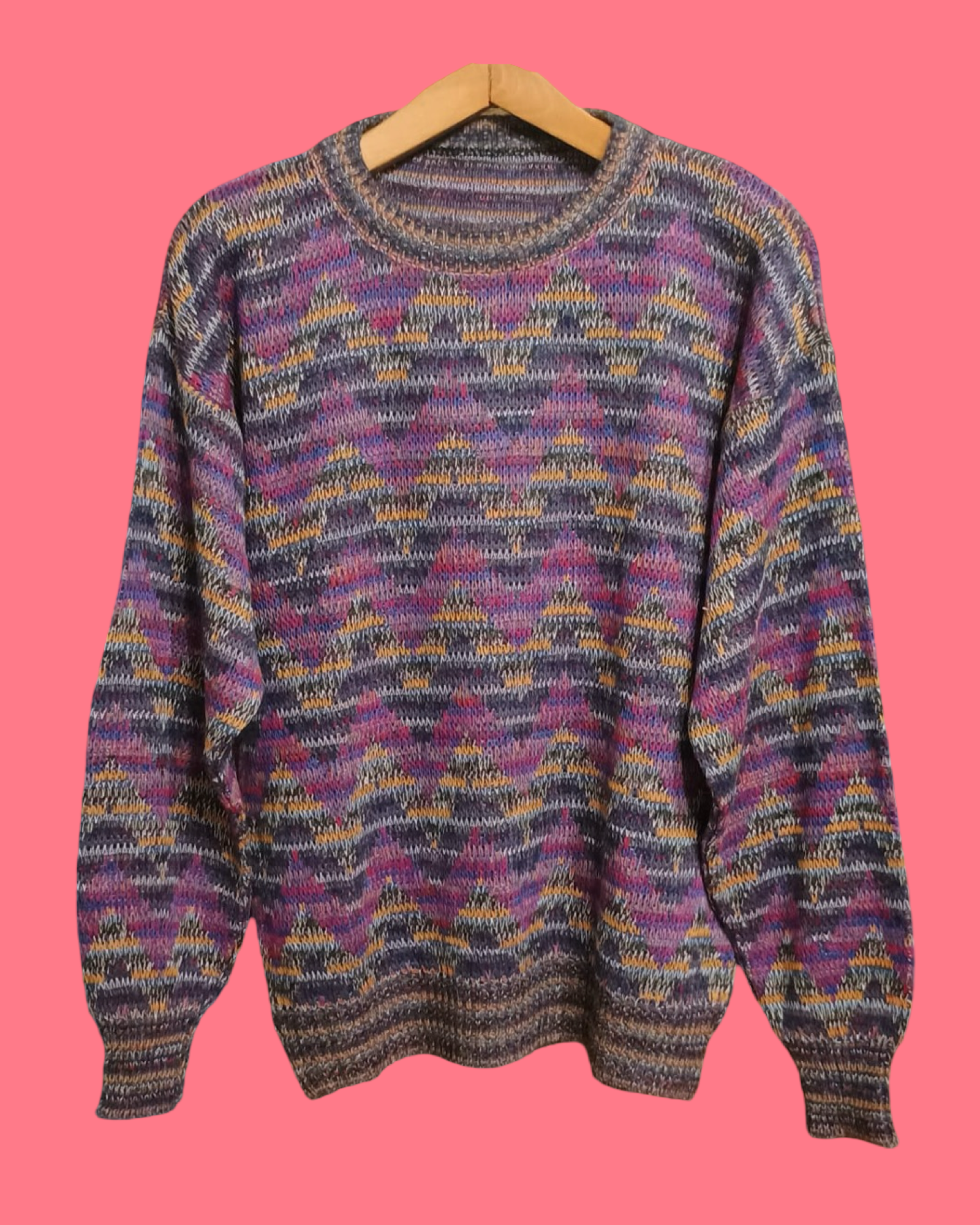 Vintage Multicolor Fantasy 90's Sweater Unisex Size M