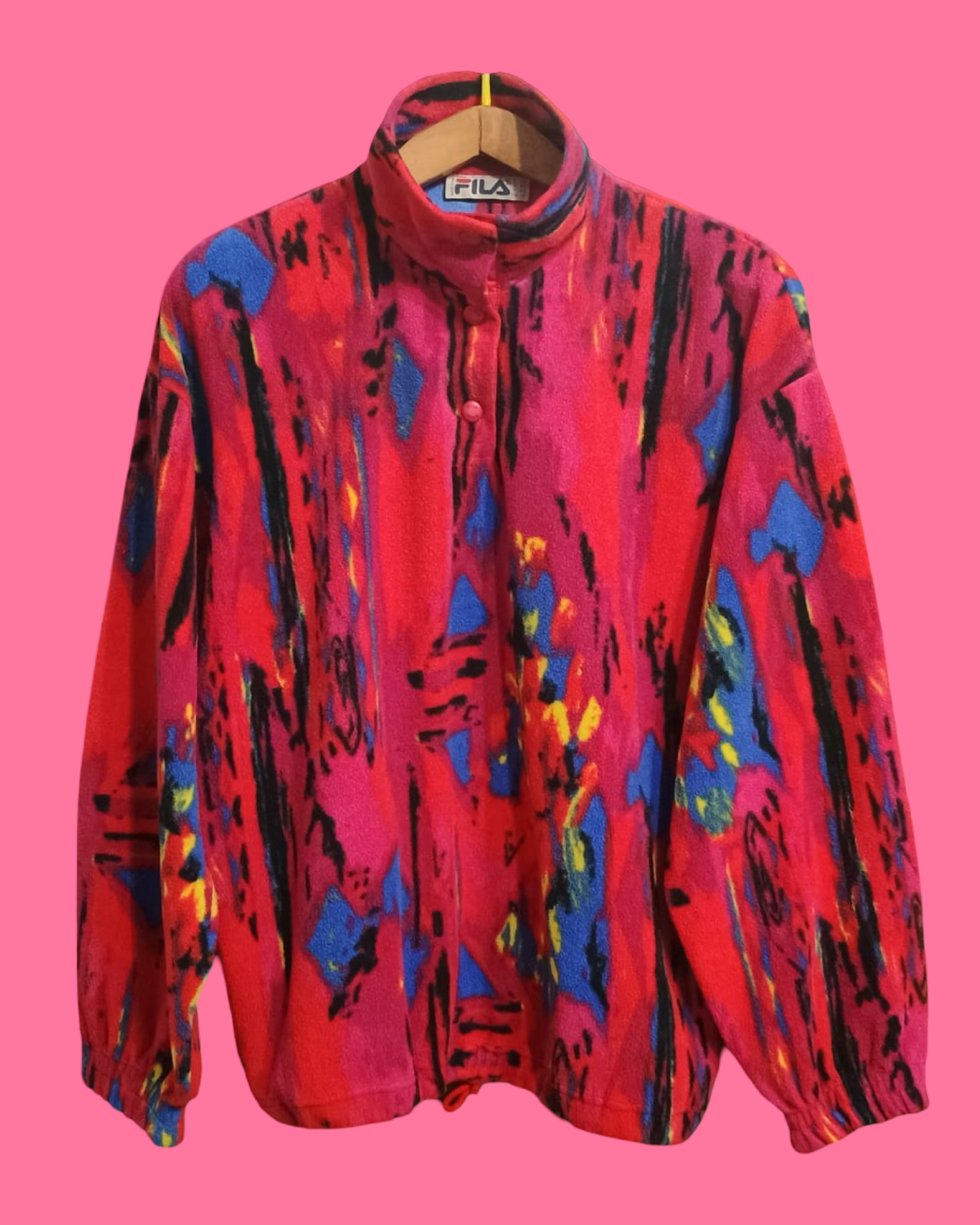 Vintage Multicolor Fantasy Fila 90's Sweatshirt Woman Size M