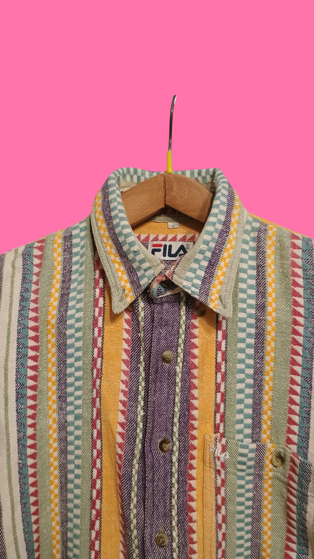 Vintage Multicolor Fantasy 90's Fila Shirt Unisex Size L