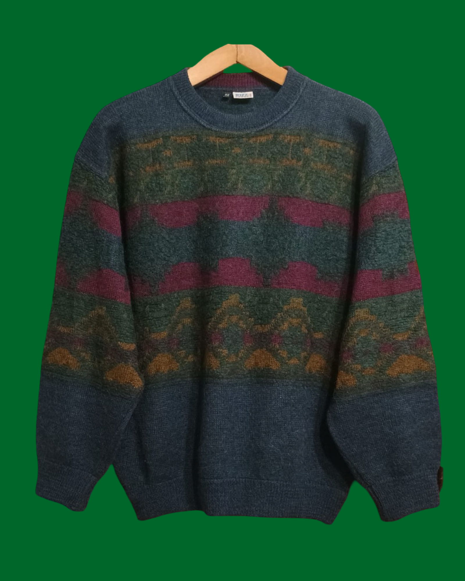 Vintage Multicolor Fantasy 90's Sweater Unisex Size L