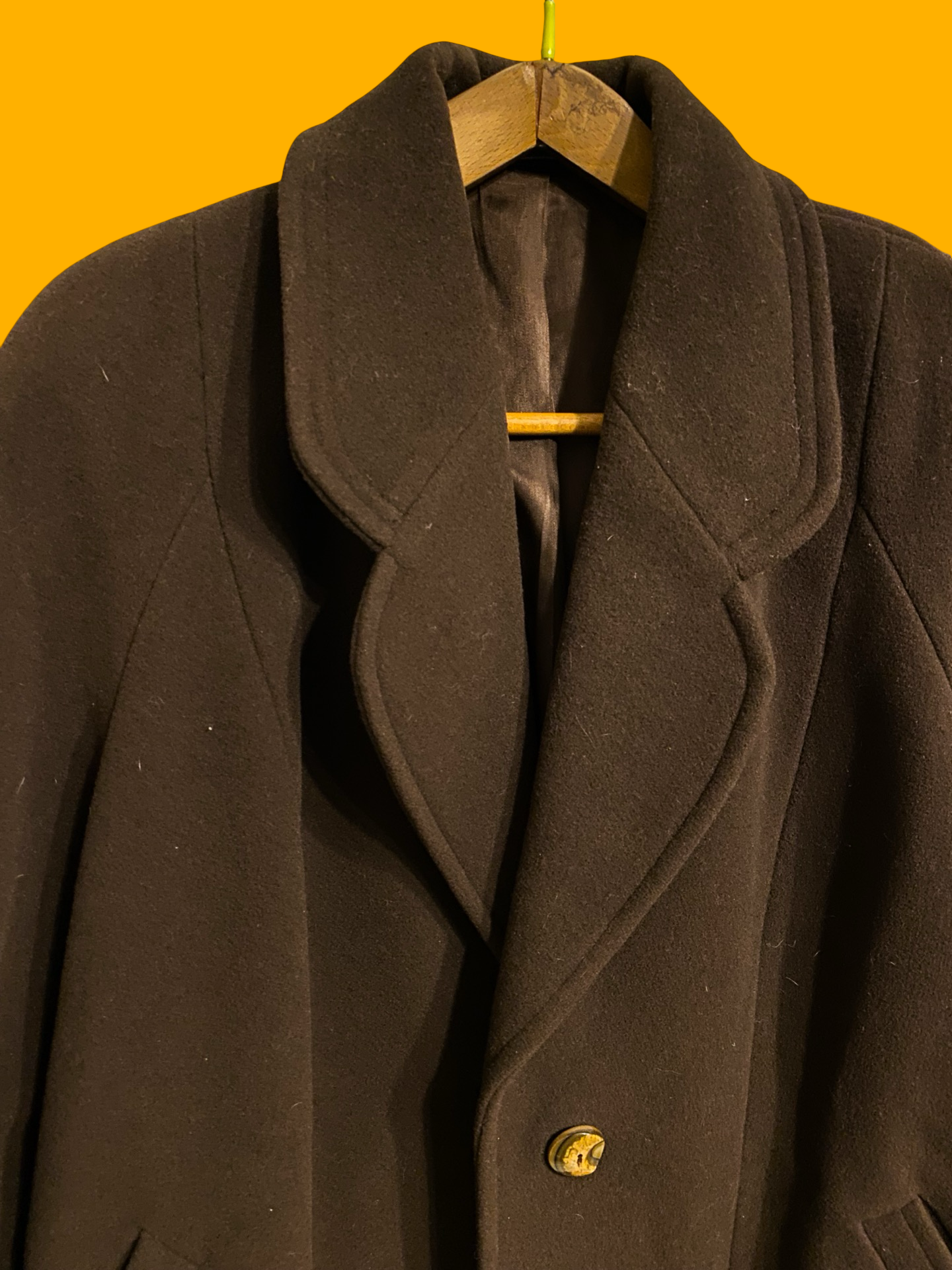 Vintage Brown 90's Wool Jacket Woman Size M