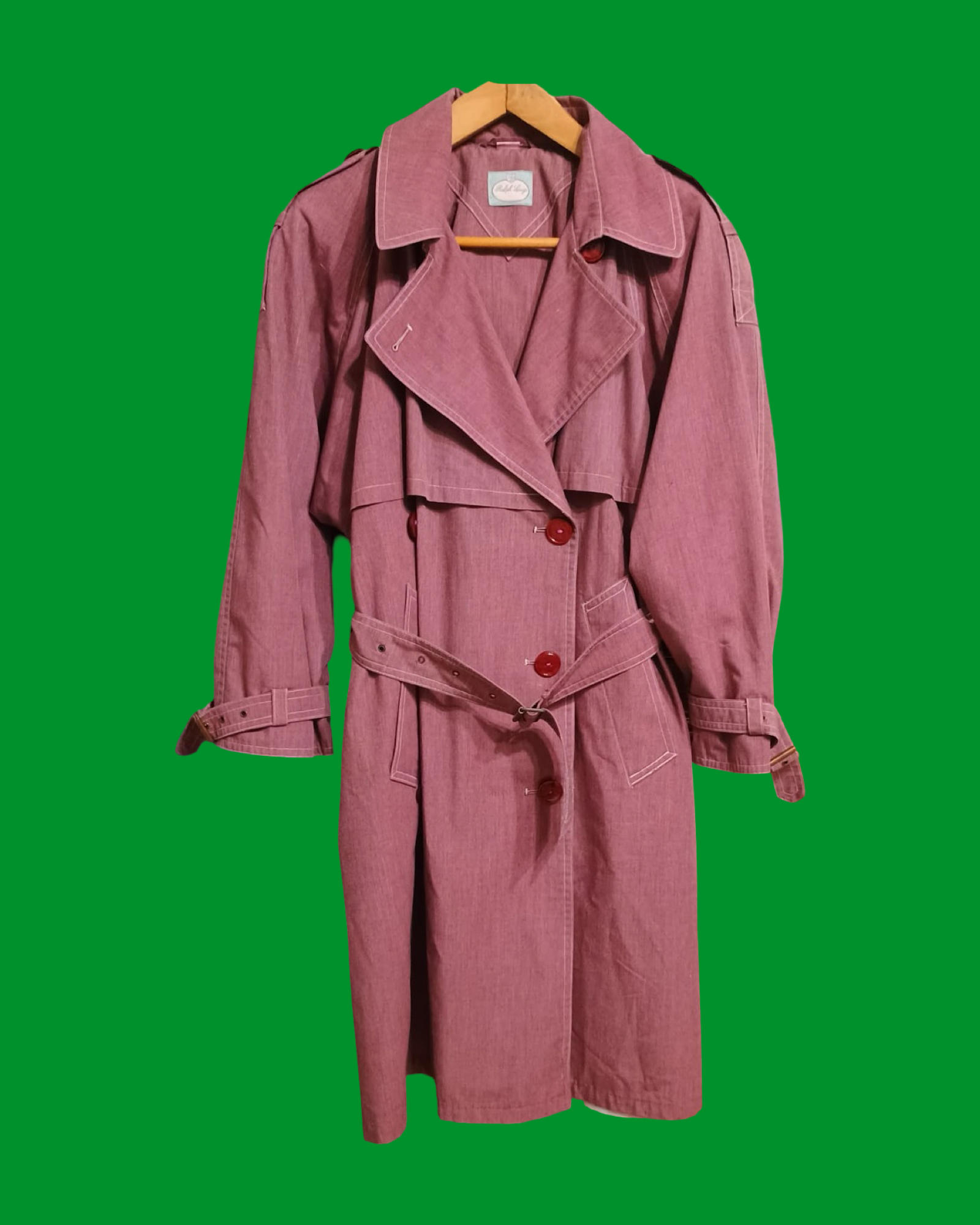 Vintage Multicolor Fantasy 90's Trench Woman Size XL
