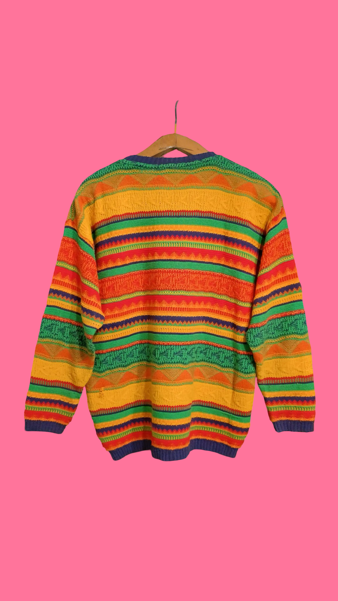 Vintage Multicolor Fantasy 90's Sweater Woman Size M