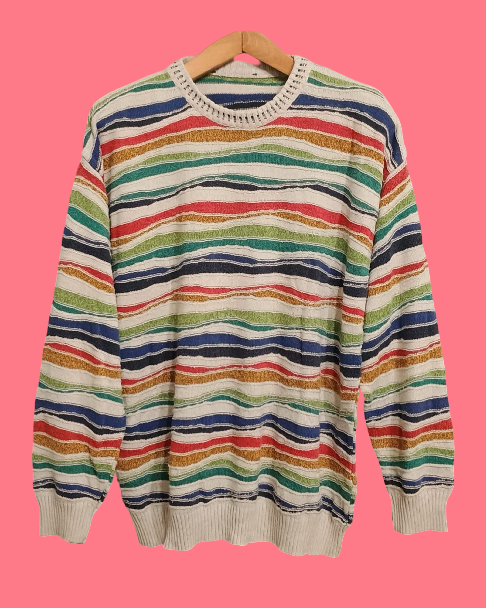 Vintage Multicolor Fantasy 90's Sweater Unisex Size L