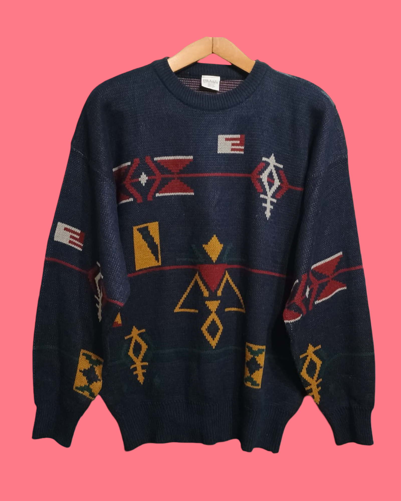 Vintage Multicolor Fantasy 90's Sweater Unisex Size L
