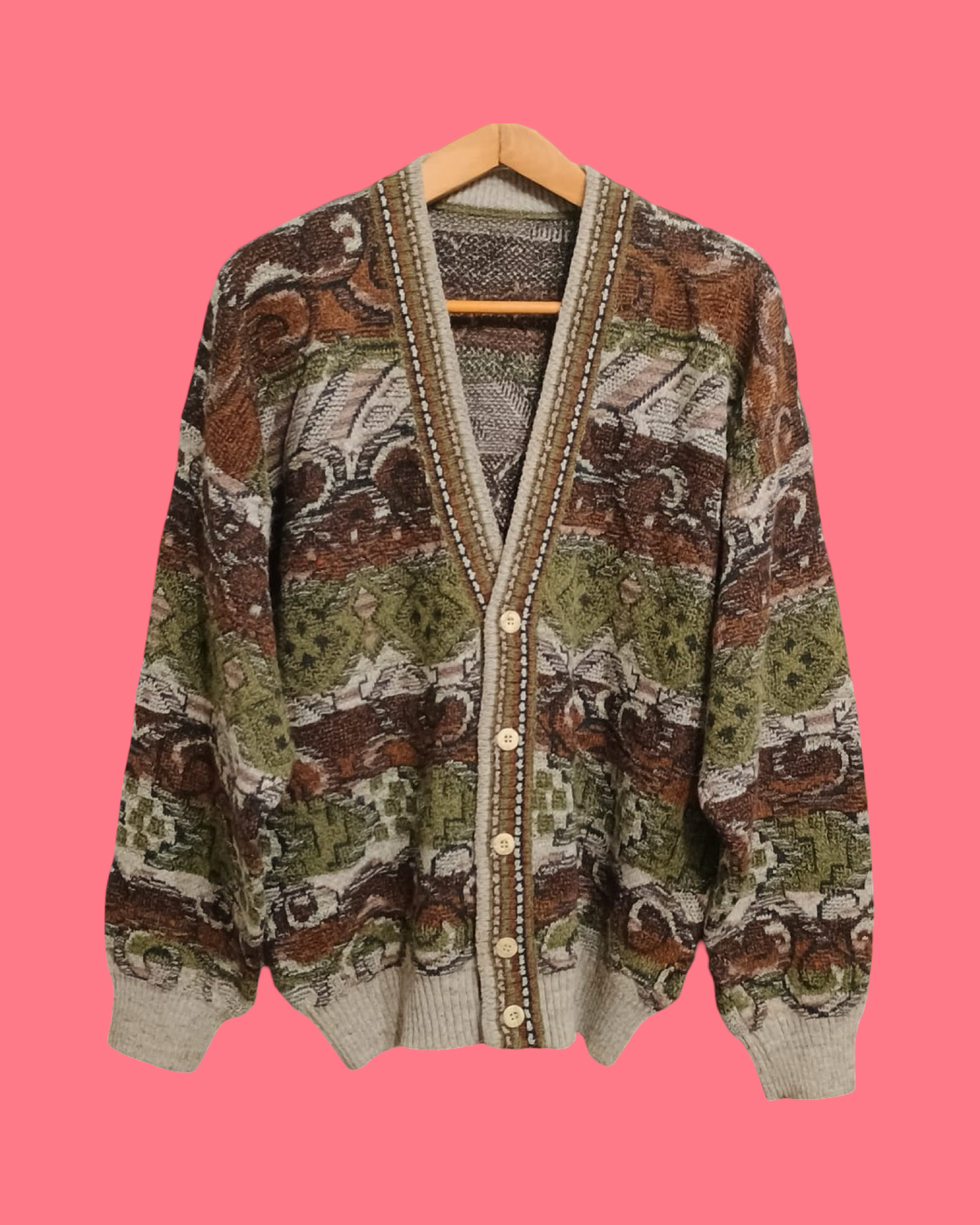 Vintage Multicolor Fantasy 90's Sweater Unisex Size L