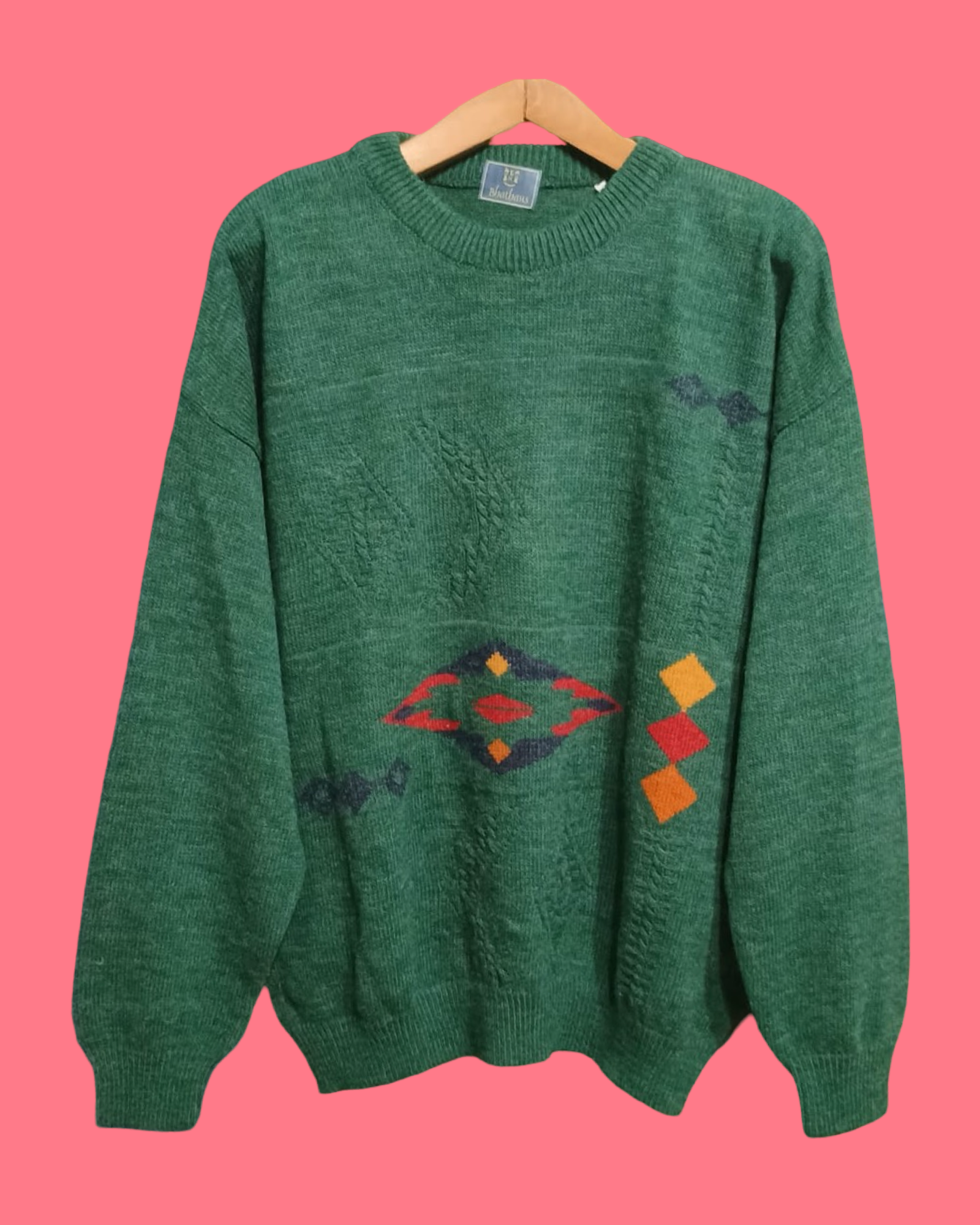 Vintage Multicolor Fantasy 90's Sweater Unisex Size L