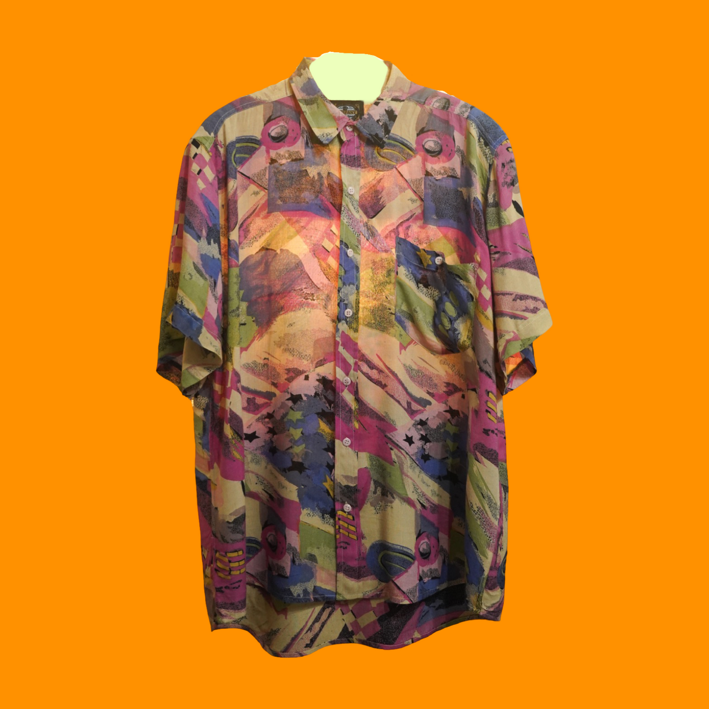 Vintage Multicolor Fantasy Shirt Unisex Short Sleeves Size L