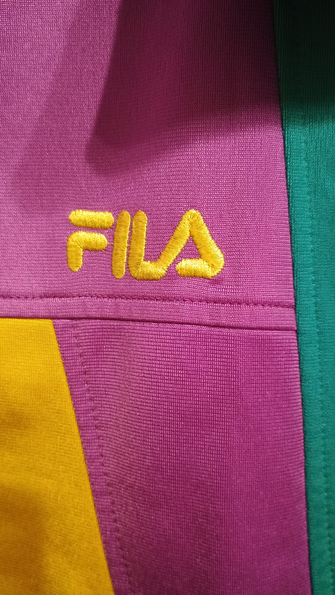 Vintage Multicolor Fantasy 90's Fila Sweatshirt-Jacket Unisex Size L