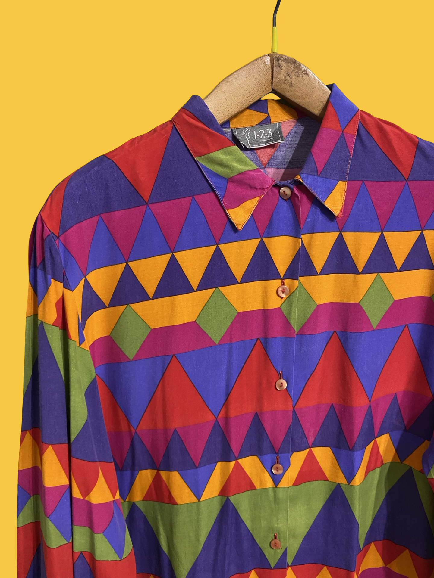Vintage Style Multicolor Fantasy 90's Shirt Woman Size M