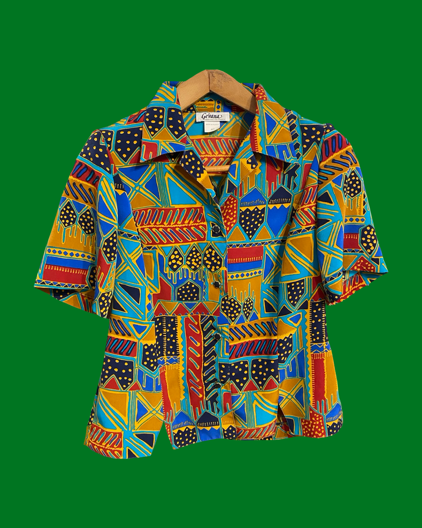 Vintage Style Multicolor Fantasy 90's Shirt Woman Size M