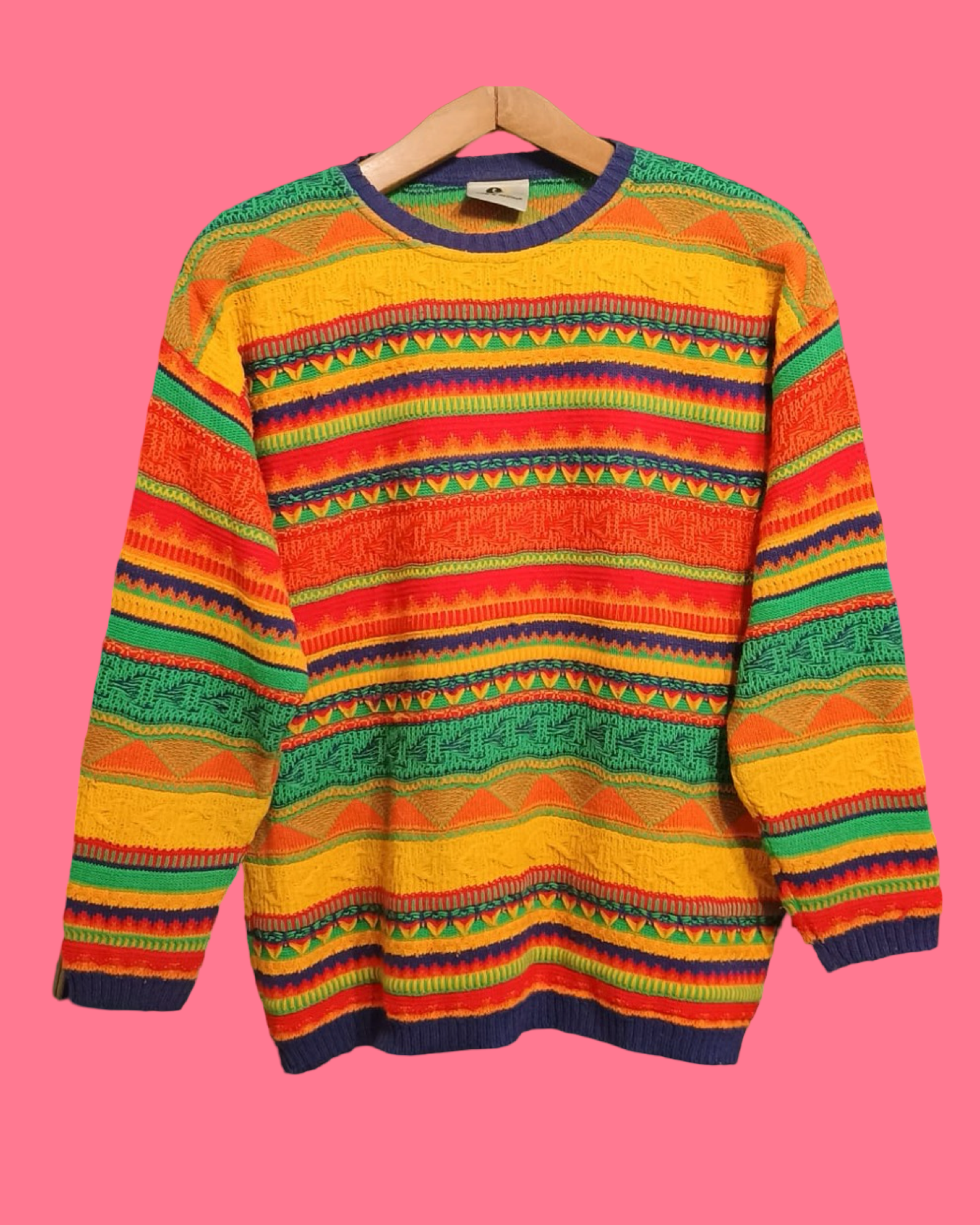 Vintage Multicolor Fantasy 90's Sweater Woman Size M