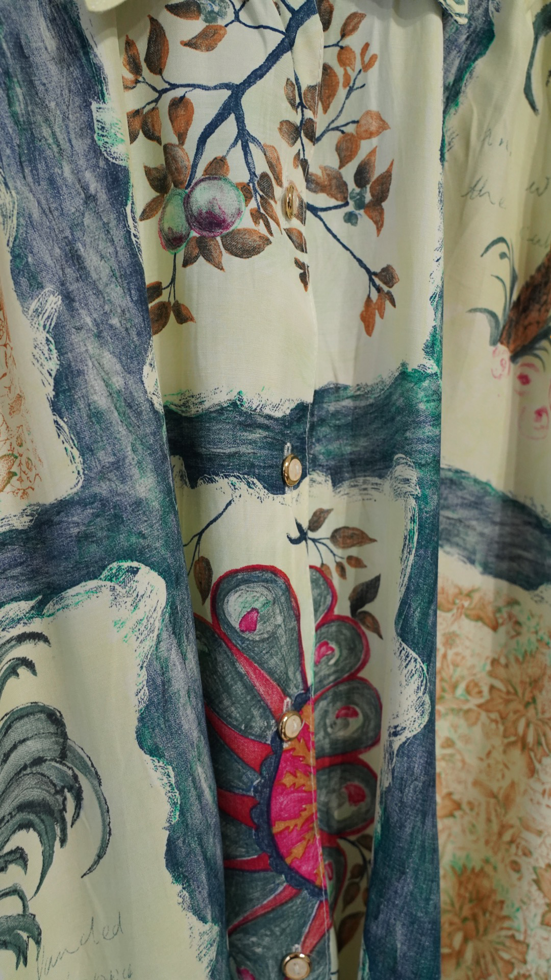 Vintage Multicolor Fantasy Shirt Woman Size XL