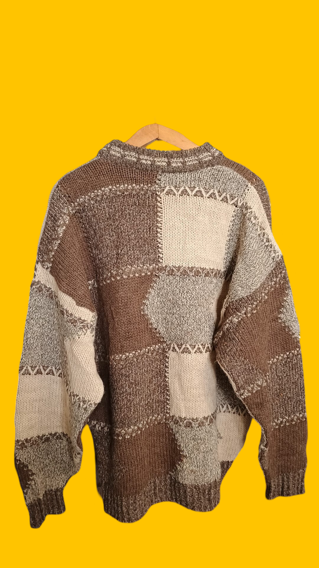 Maglione Vintage Multicolor A Fantasia Anni 90 Unisex Size XXL