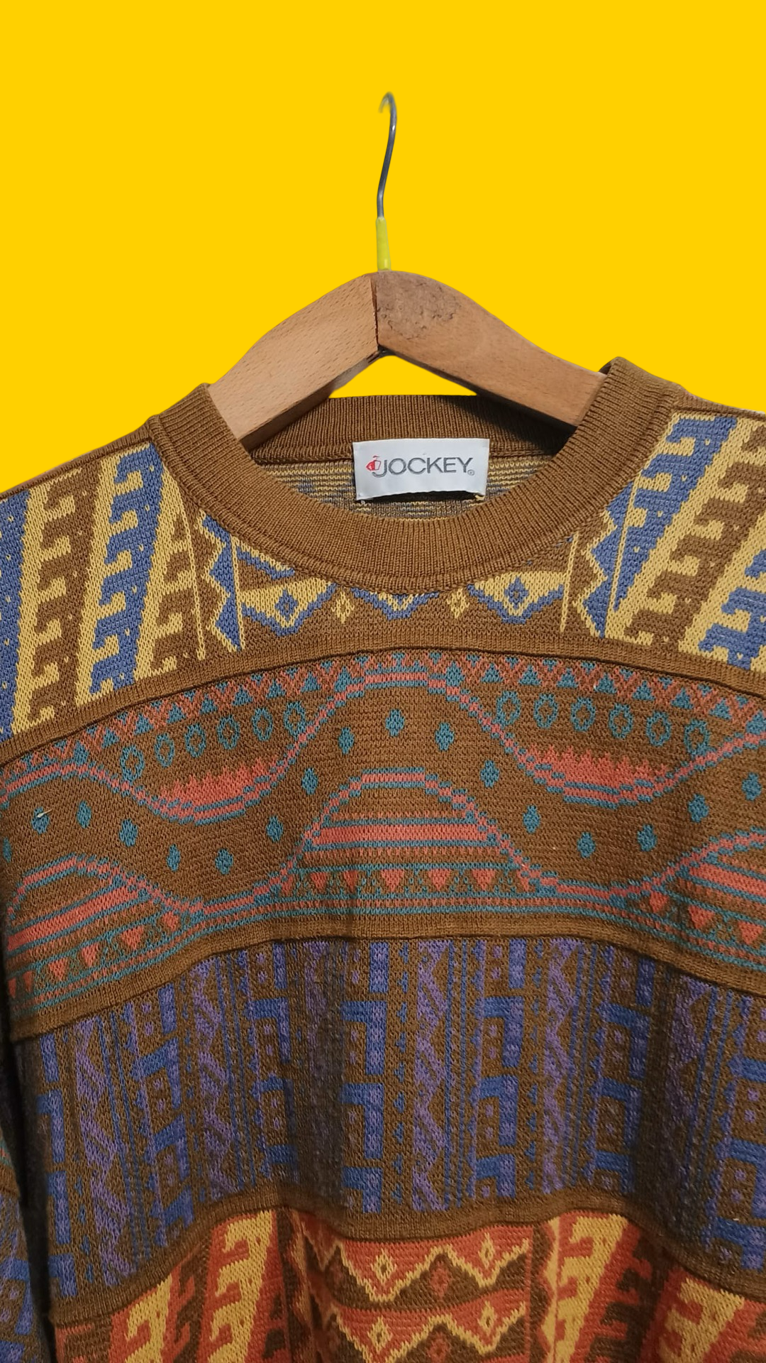 Maglione Vintage Multicolor A Fantasia Anni 90 Unisex Size M