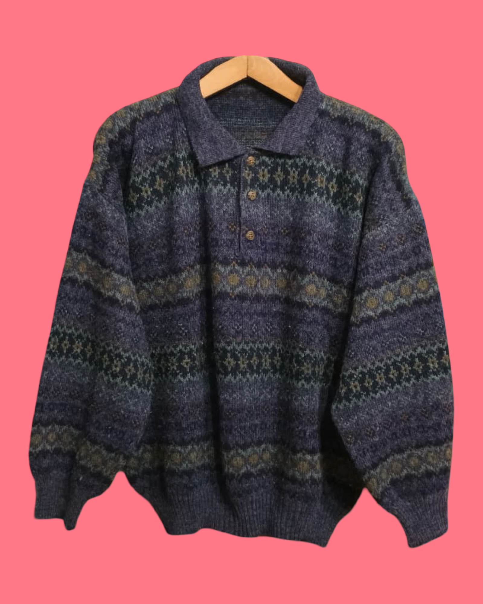 Vintage Multicolor Fantasy 90's Sweater Unisex Size M