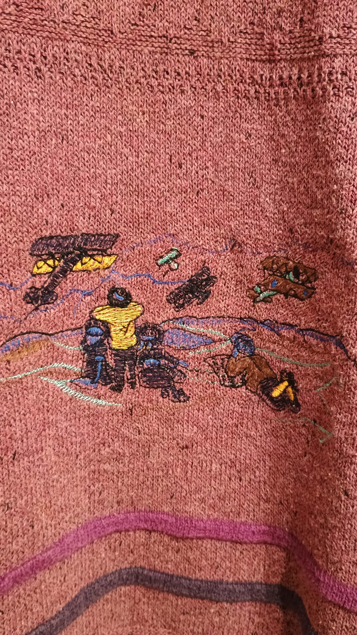 Vintage Multicolor Fantasy 90's Sweater Unisex Size L