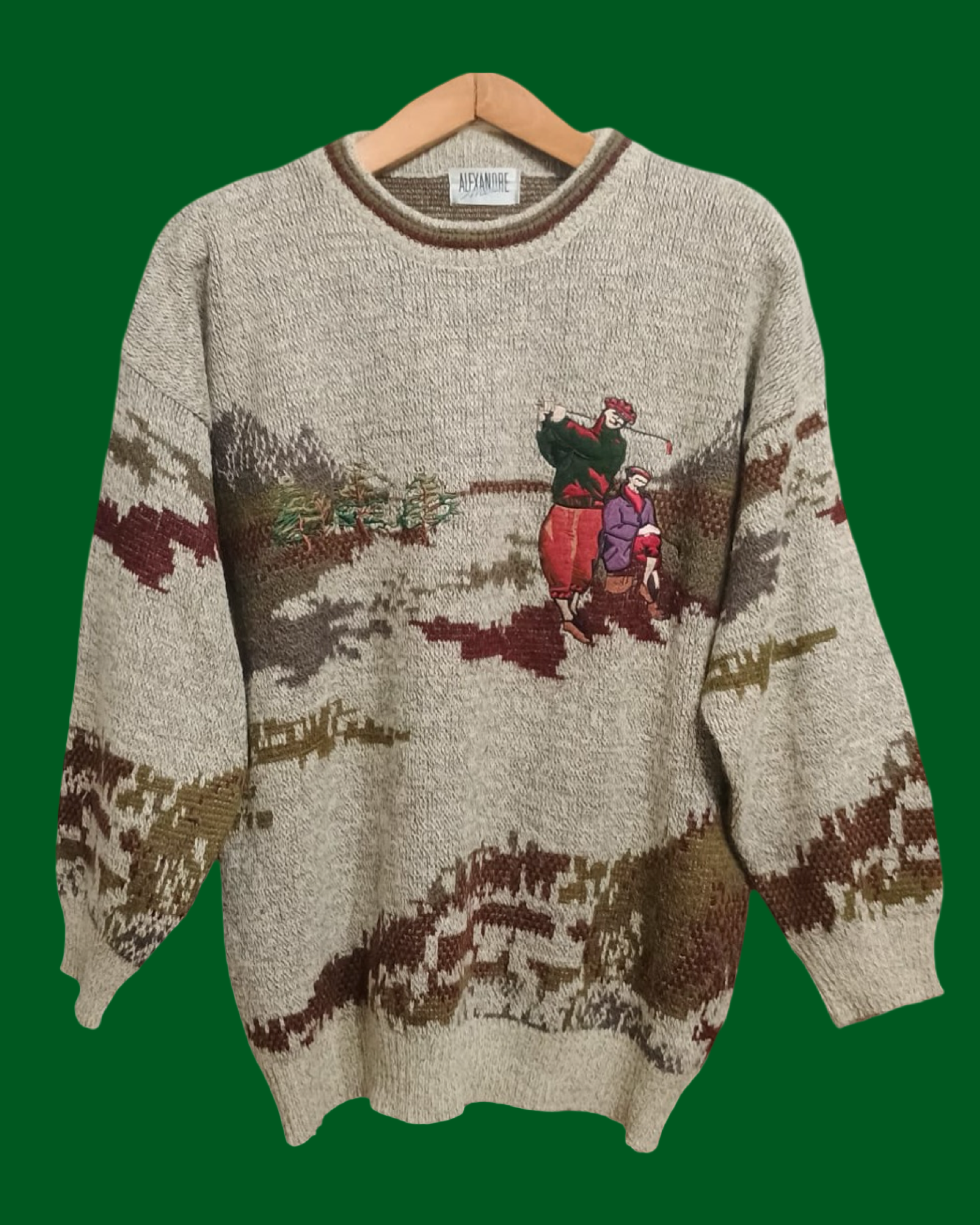 Vintage Multicolor Fantasy 90's Sweater Unisex Size L
