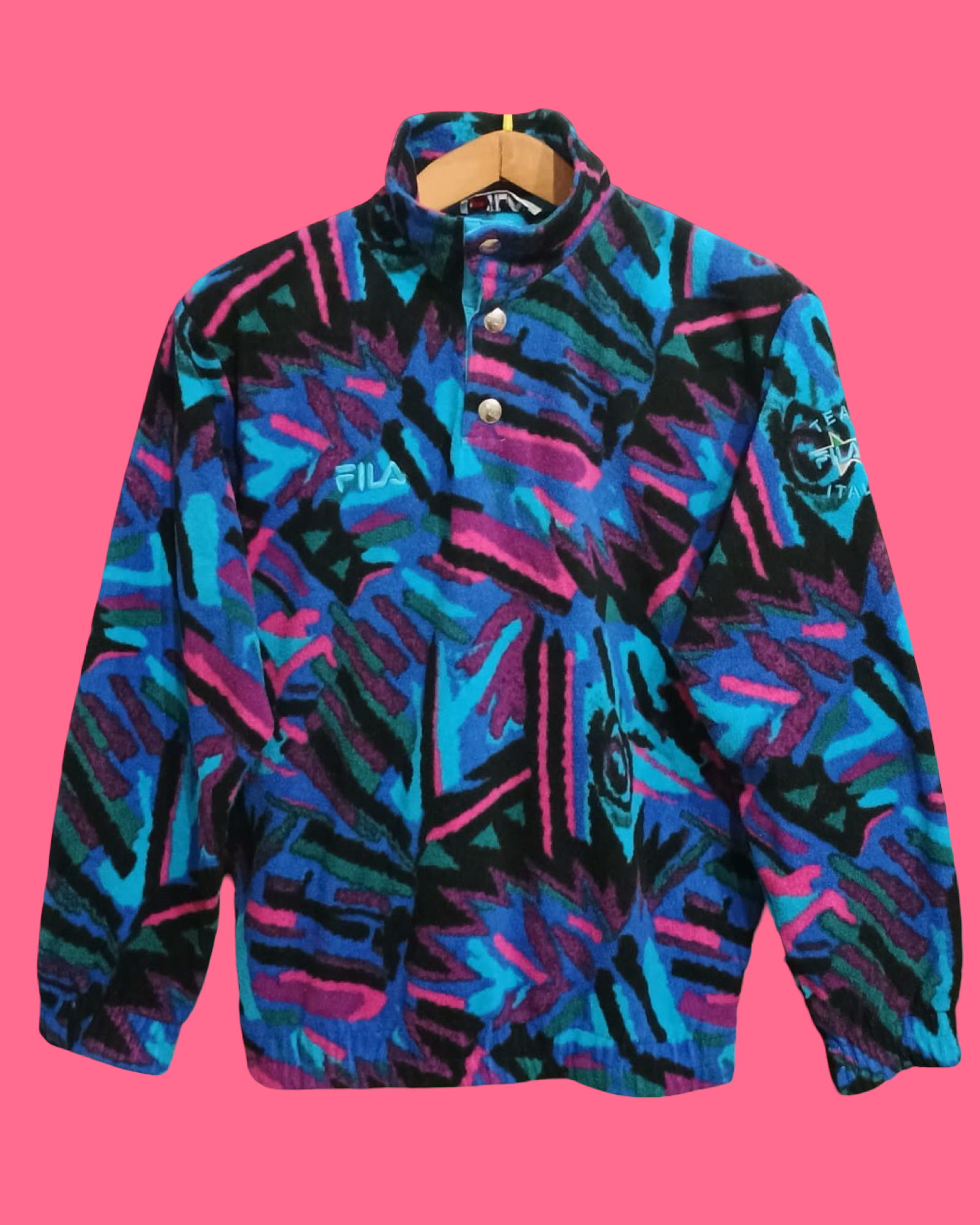 Vintage Multicolor Fantasy Fila 90's Sweatshirt Unisex Size S