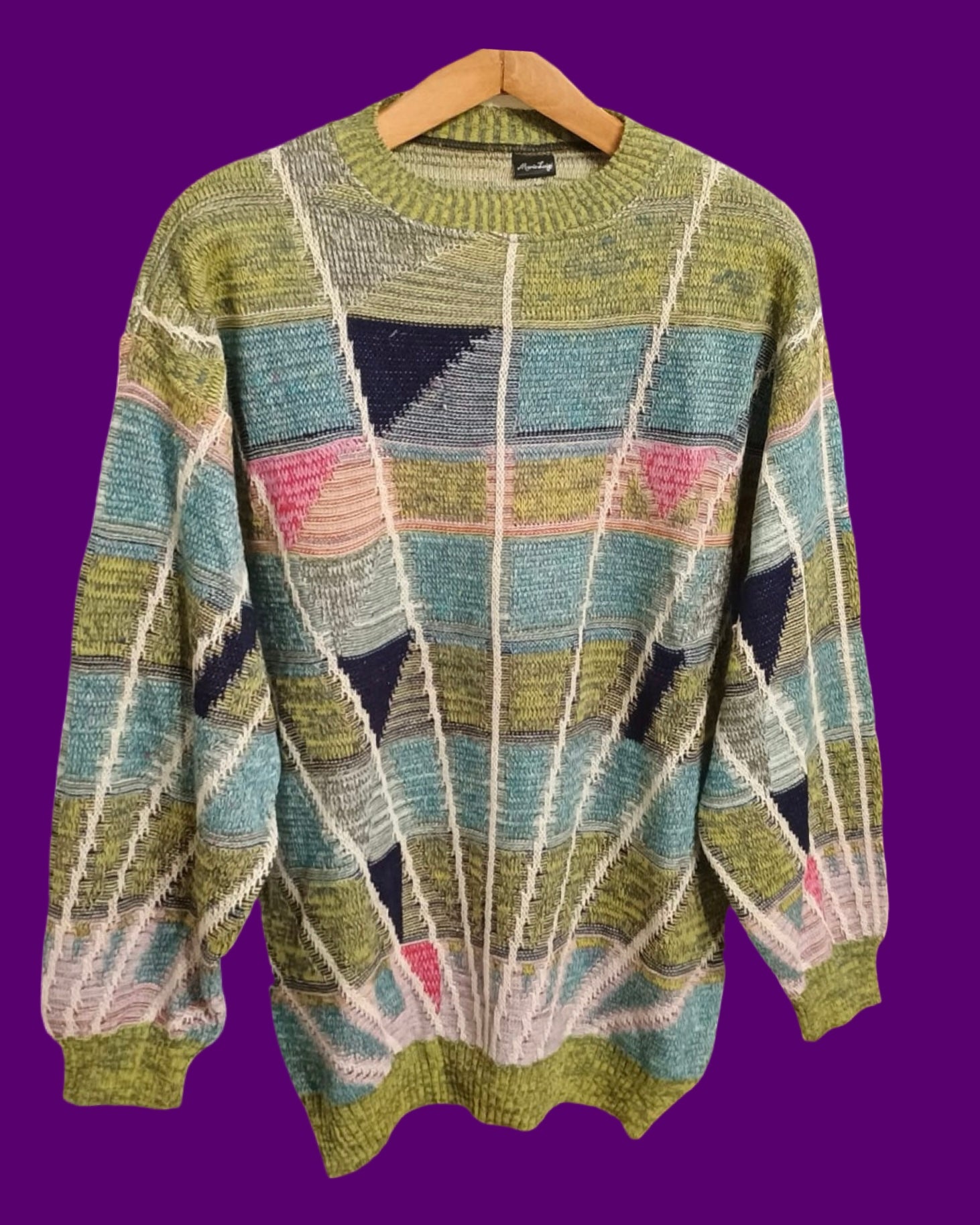 Vintage Multicolor Fantasy 90's Sweater Unisex Size XL