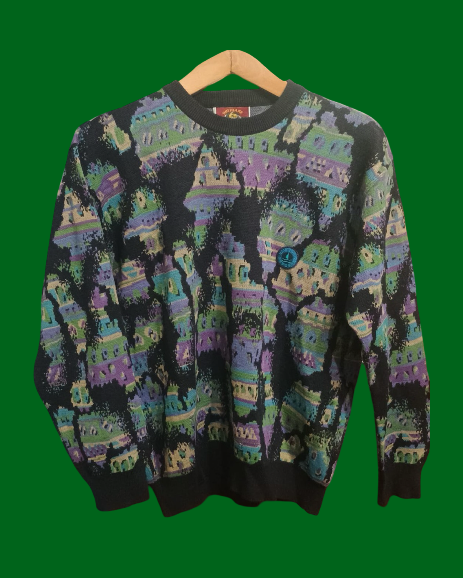 Vintage Multicolor Fantasy 90's Sweater Unisex Size S