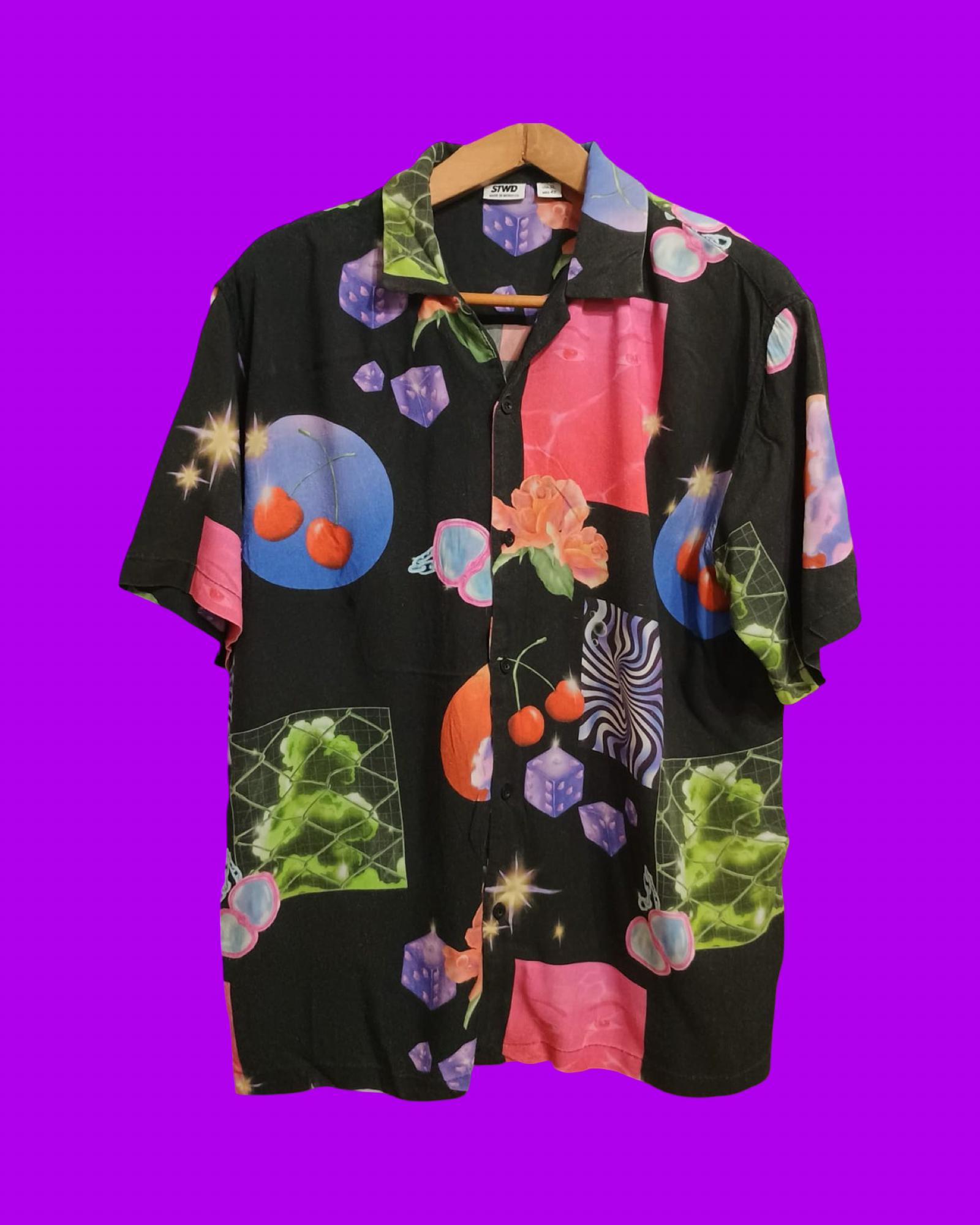 Vintage Style Multicolor Fantasy Shirt Unisex Size L