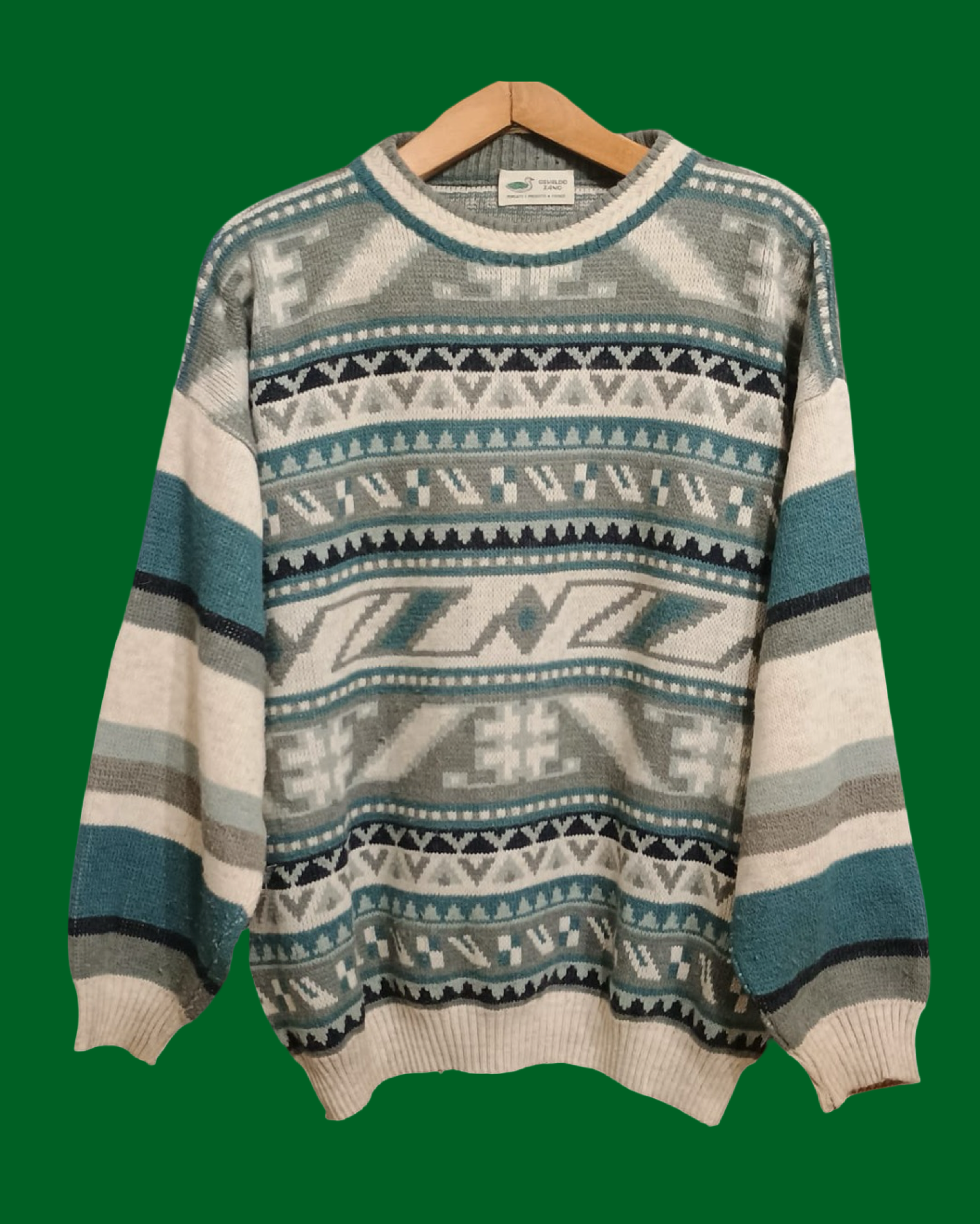 Vintage Multicolor Fantasy 90's Sweater Unisex Size L