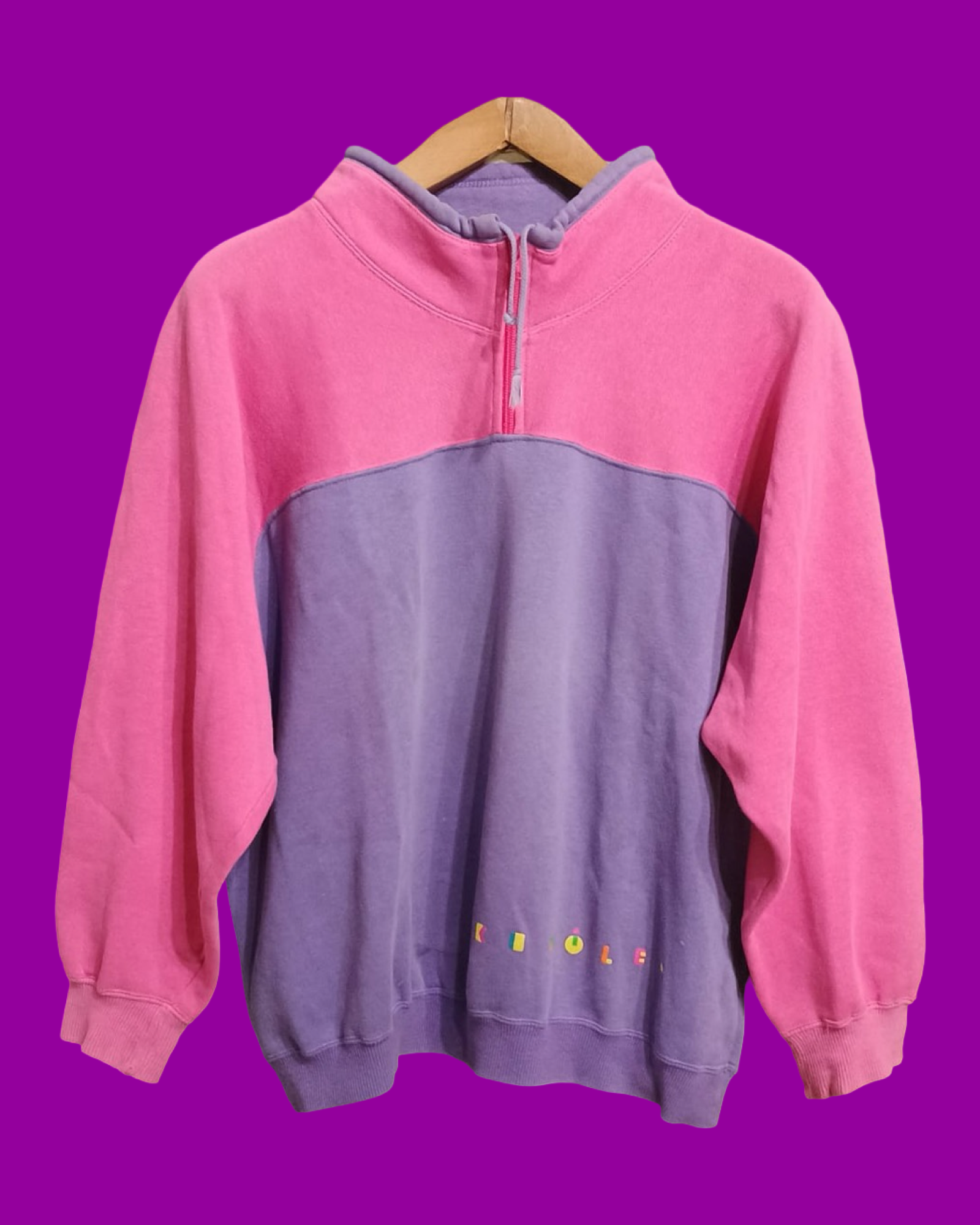 Vintage Multicolor Fantasy 90's Sweatshirt Woman Size M