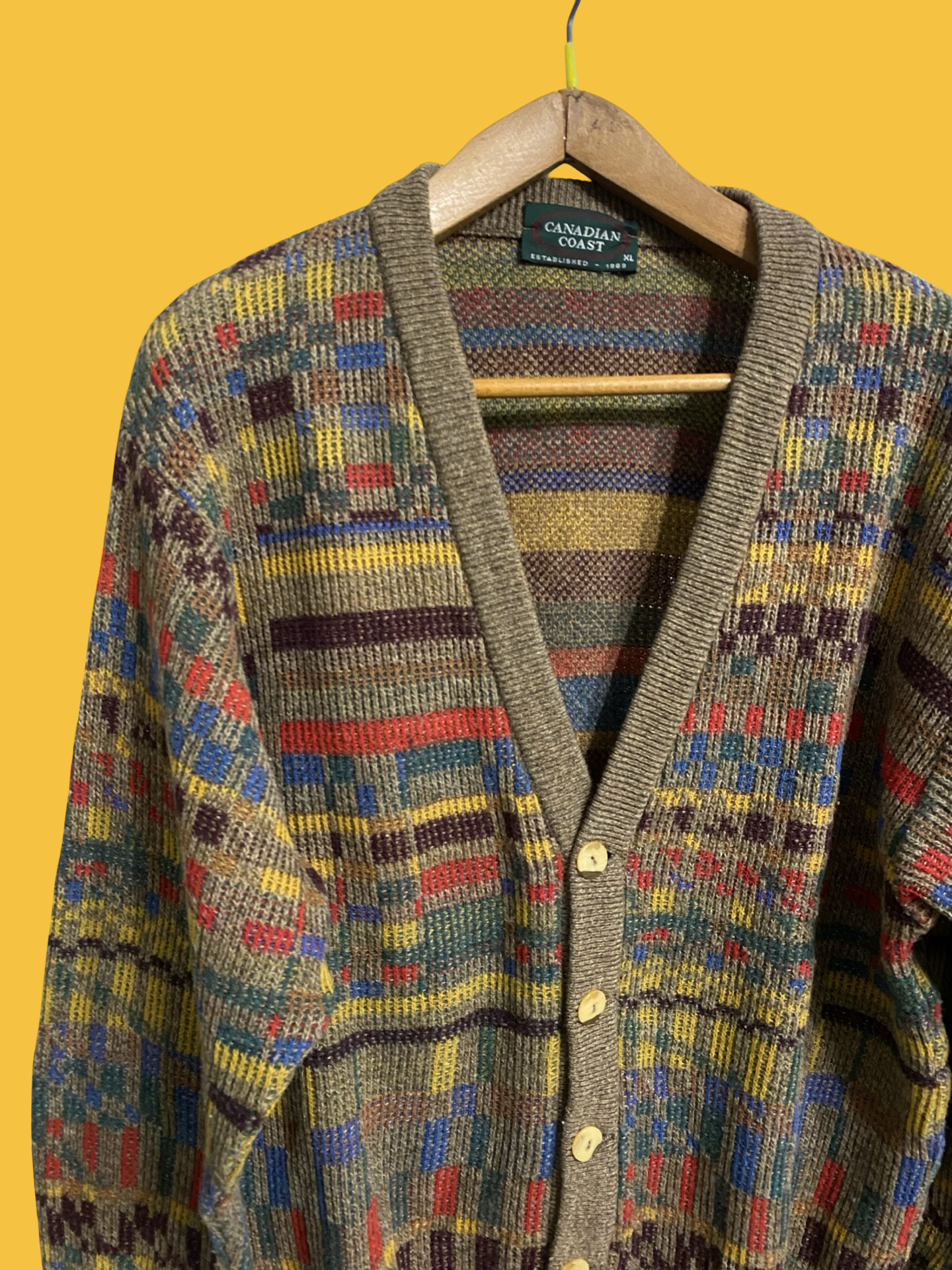 Vintage Multicolor Fantasy 90's Cardigan Unisex Size XL
