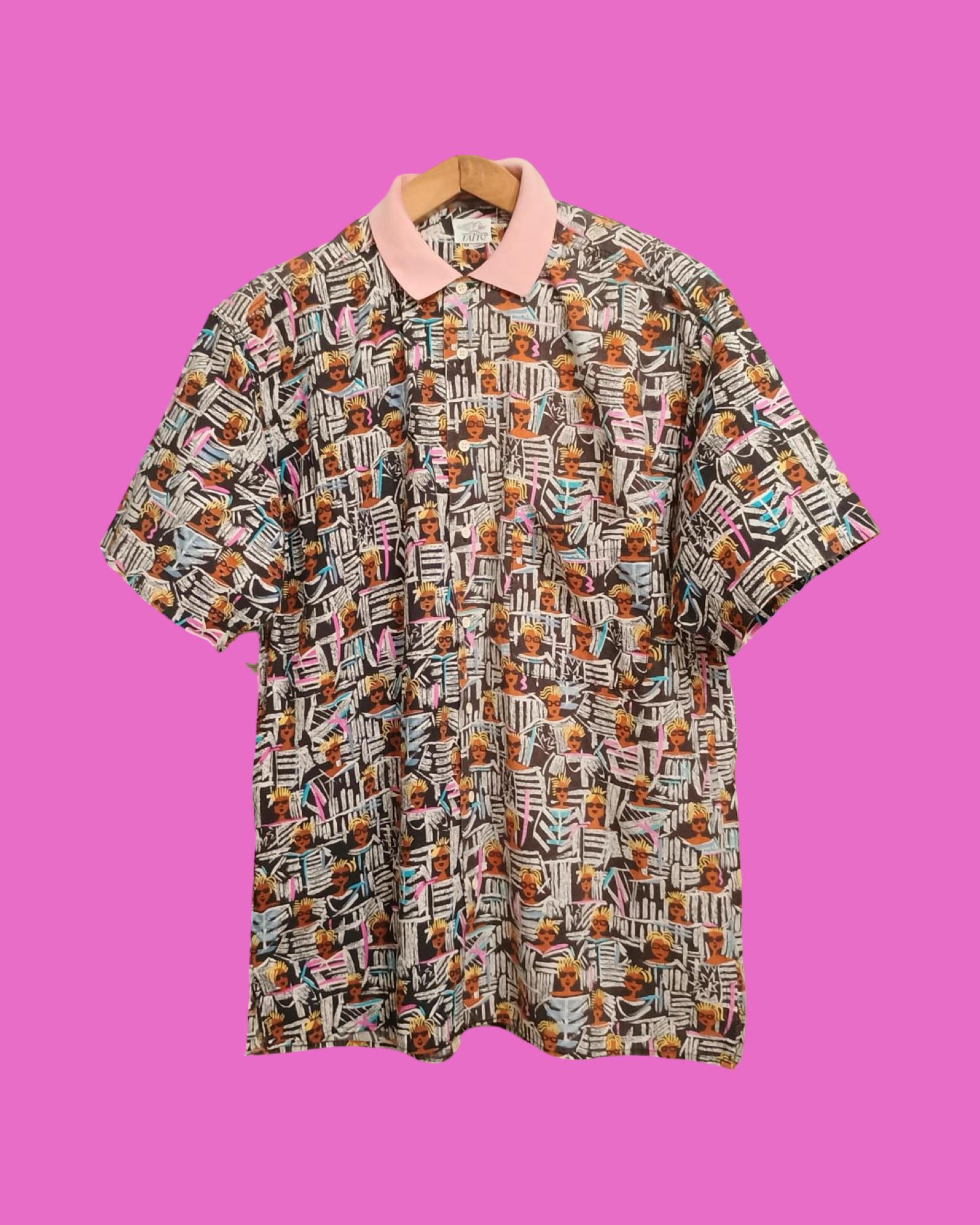 Vintage Multicolor Fantasy 90's Polo Unisex Size L