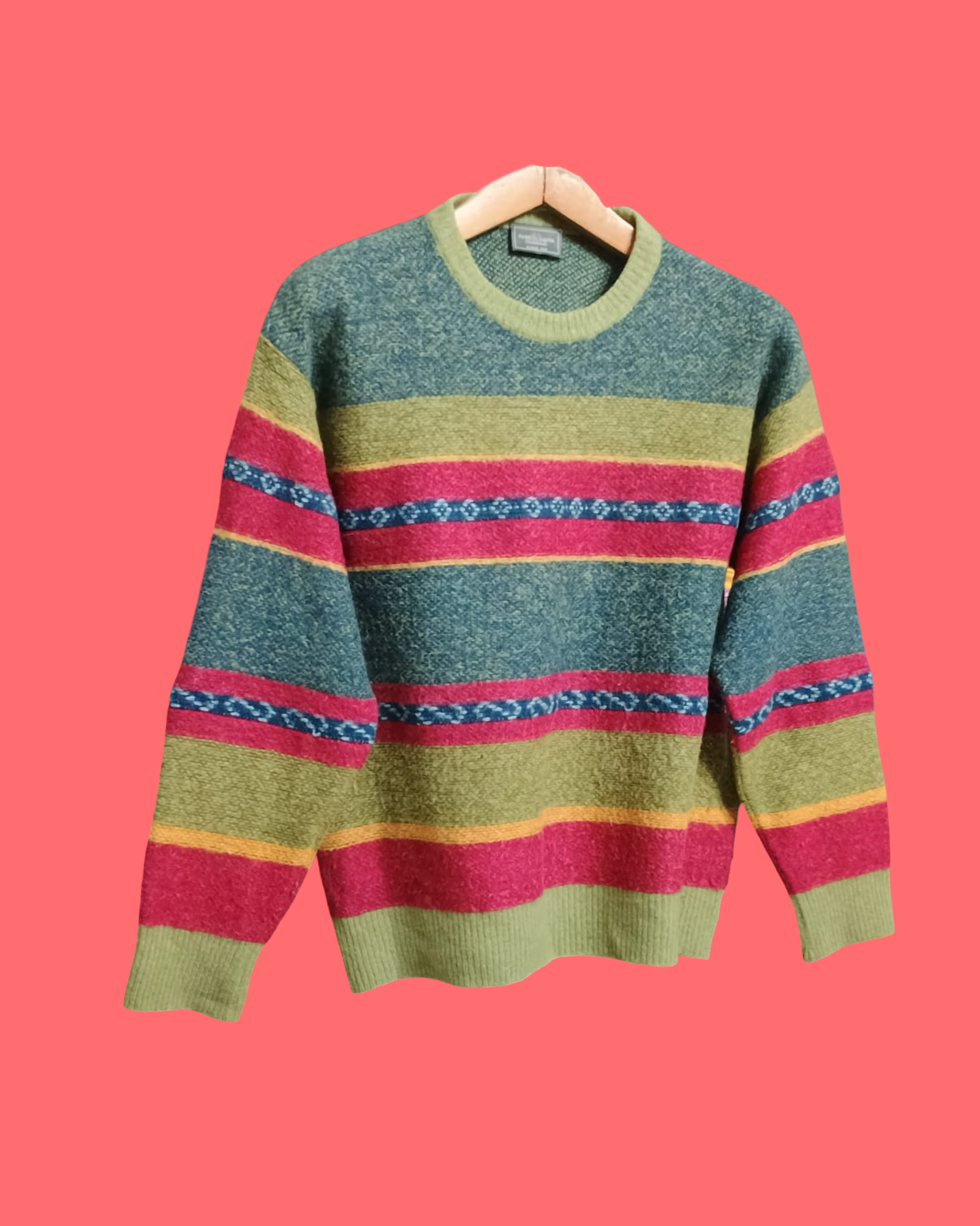Vintage Multicolor Fantasy 90's Sweater Unisex Size S