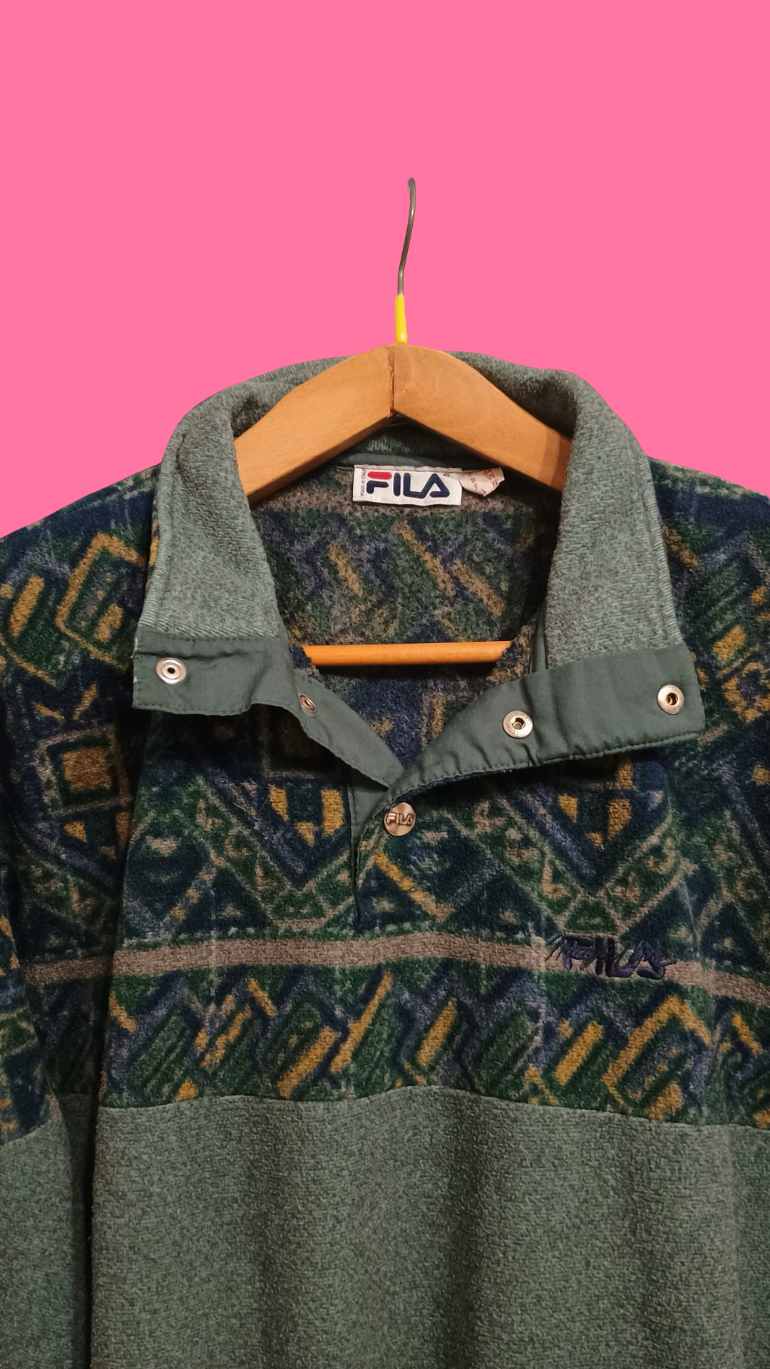 Vintage Multicolor Fantasy 90's Fila Sweatshirt Unisex Size L