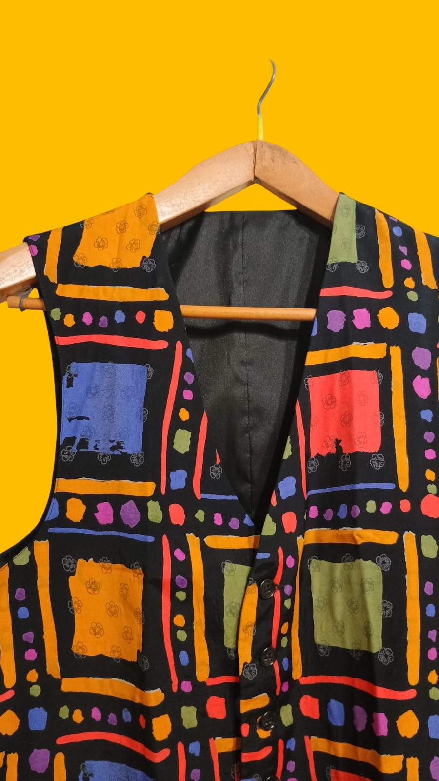 Vintage Multicolor Fantasy 90's Gilet Unisex Size M
