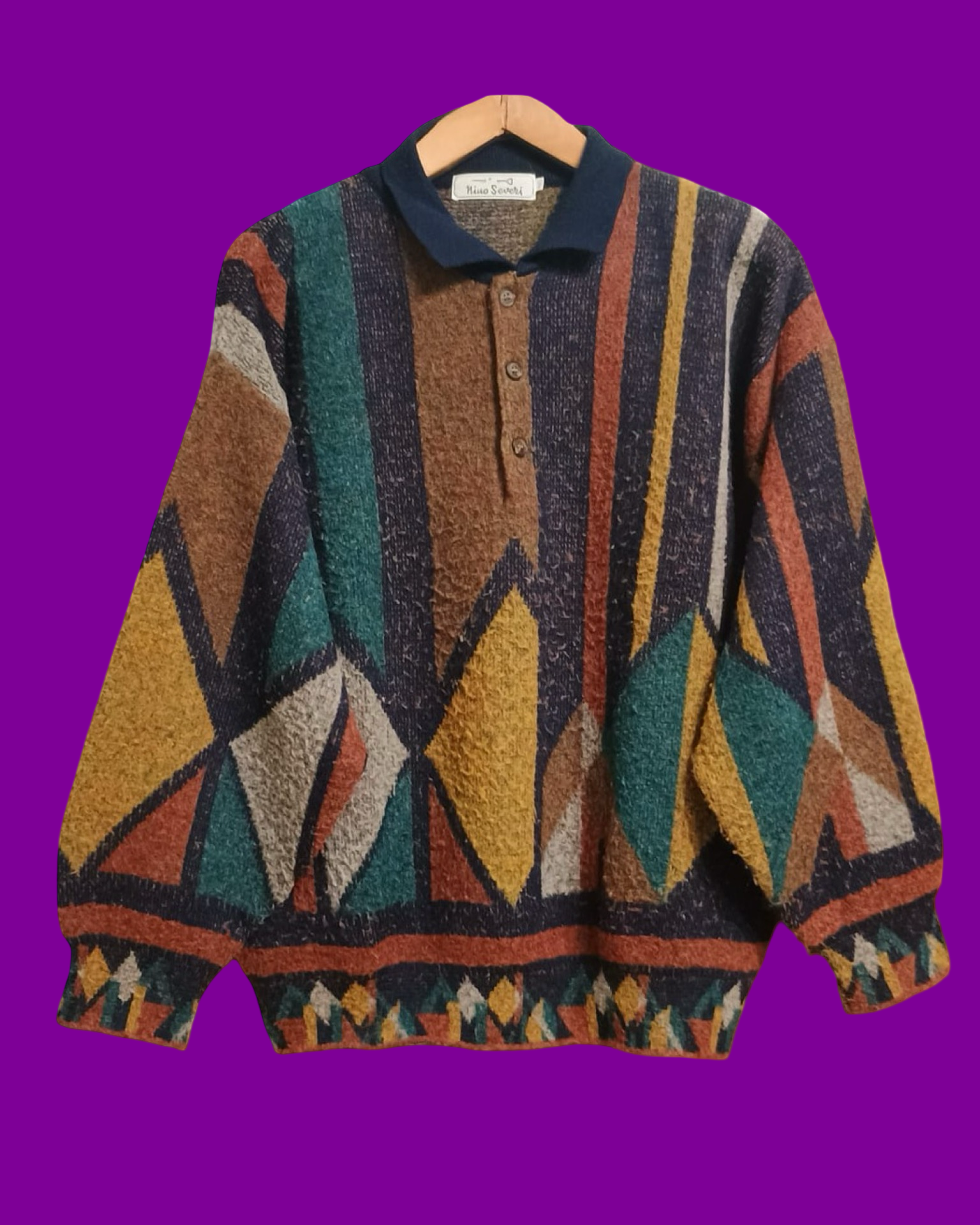 Vintage Multicolor Fantasy 90's Sweater Unisex Size M